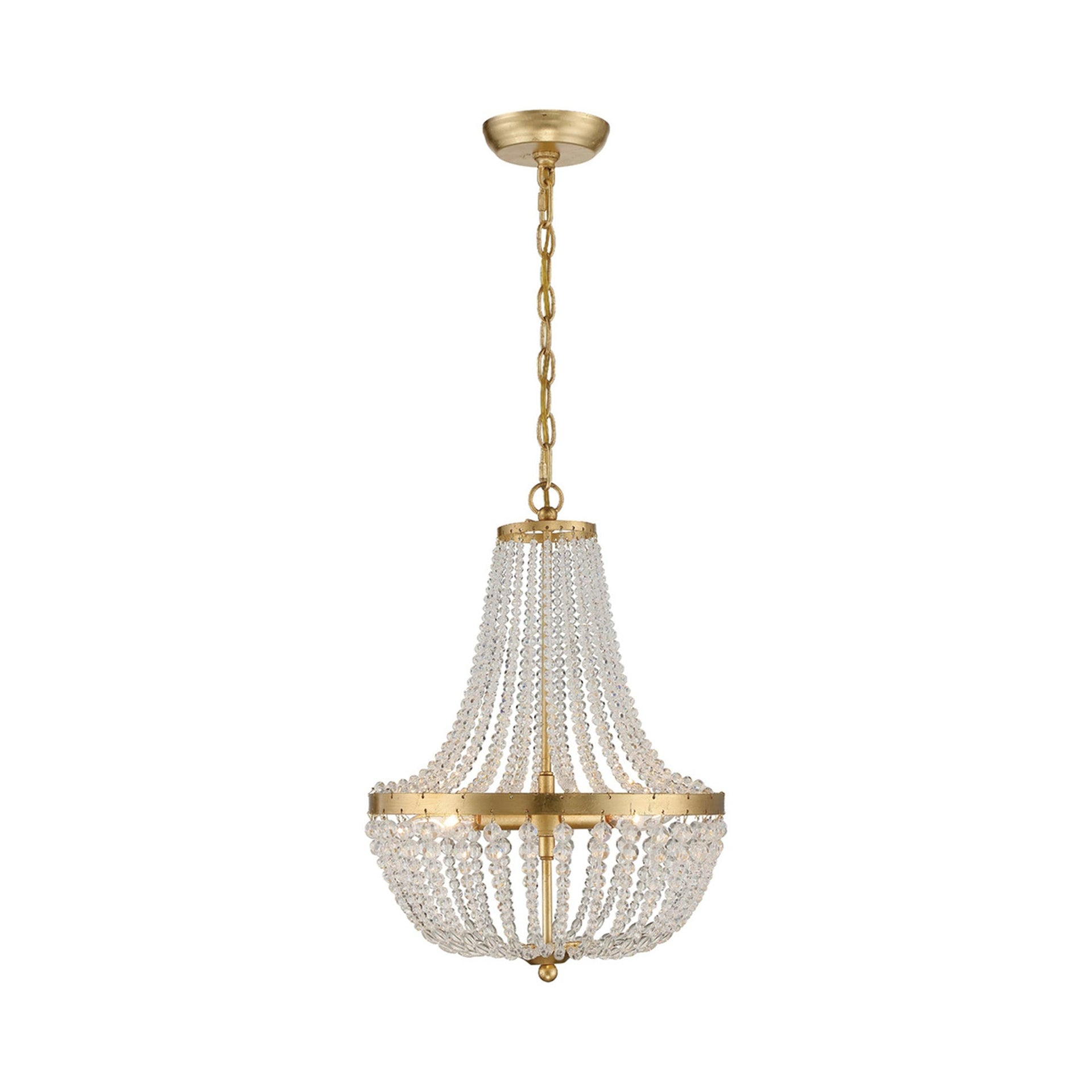 Crystorama Lighting Rylee 3 - Light Chandelier in  Antique Gold