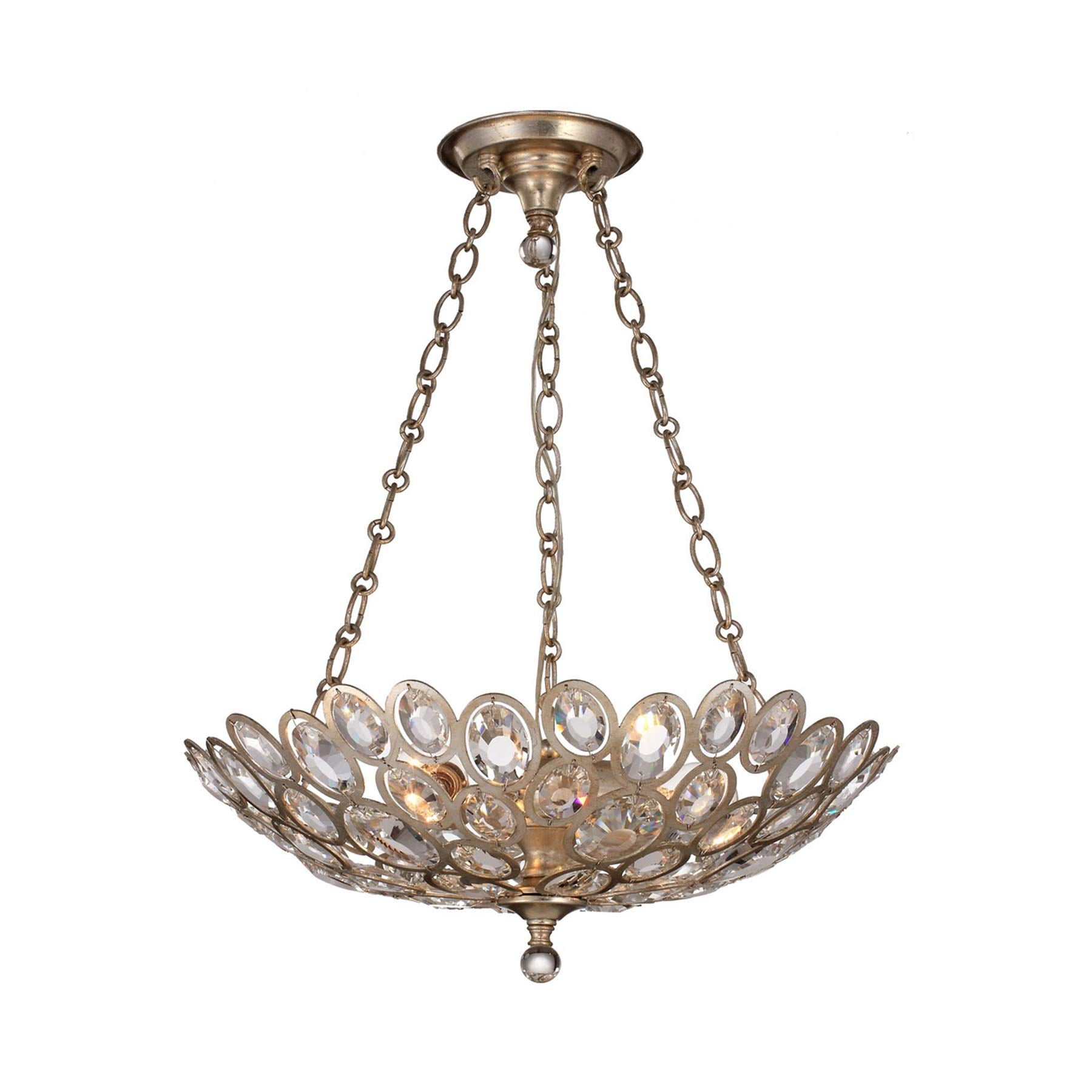 Crystorama Lighting - Three Light Chandelier - Chandelier - Sterling - Three