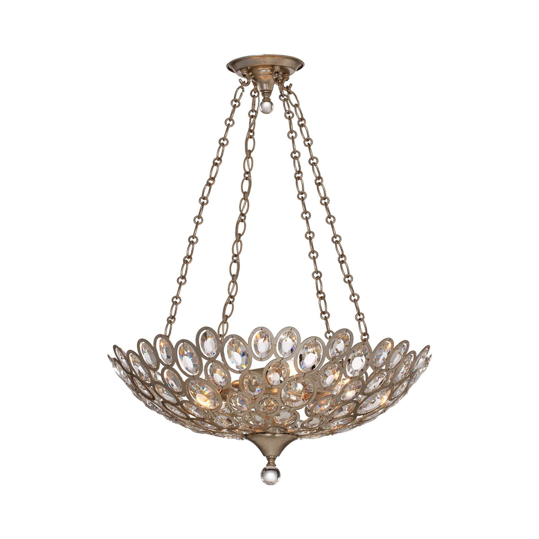 Crystorama Lighting - Five Light Chandelier - Chandelier - Sterling - Five Light