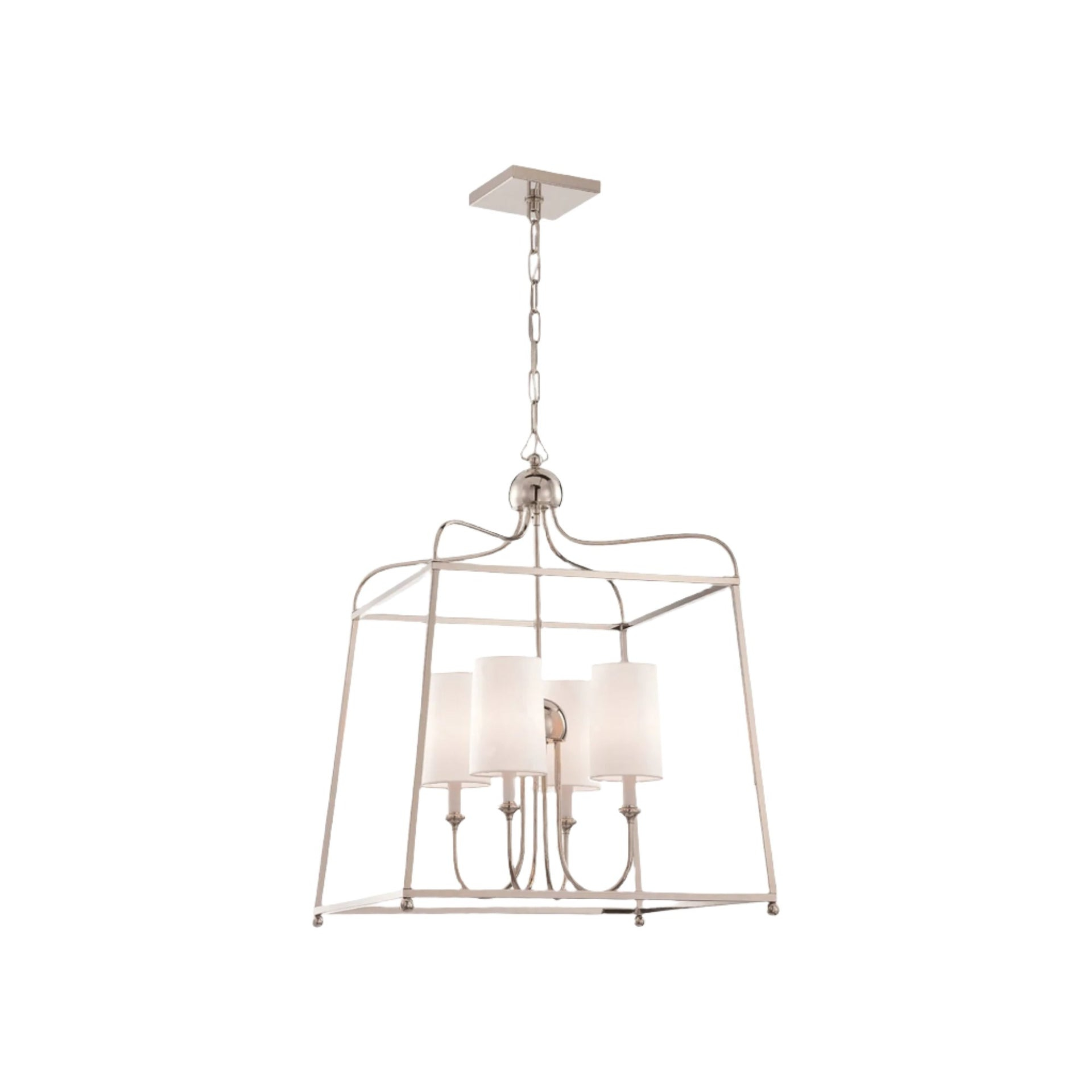 Four Light Chandelier With Linen Fabric Shades In Traditional Style 21.5 Inches Wide By 29.75 Inches High     -Traditional Installation Crystorama