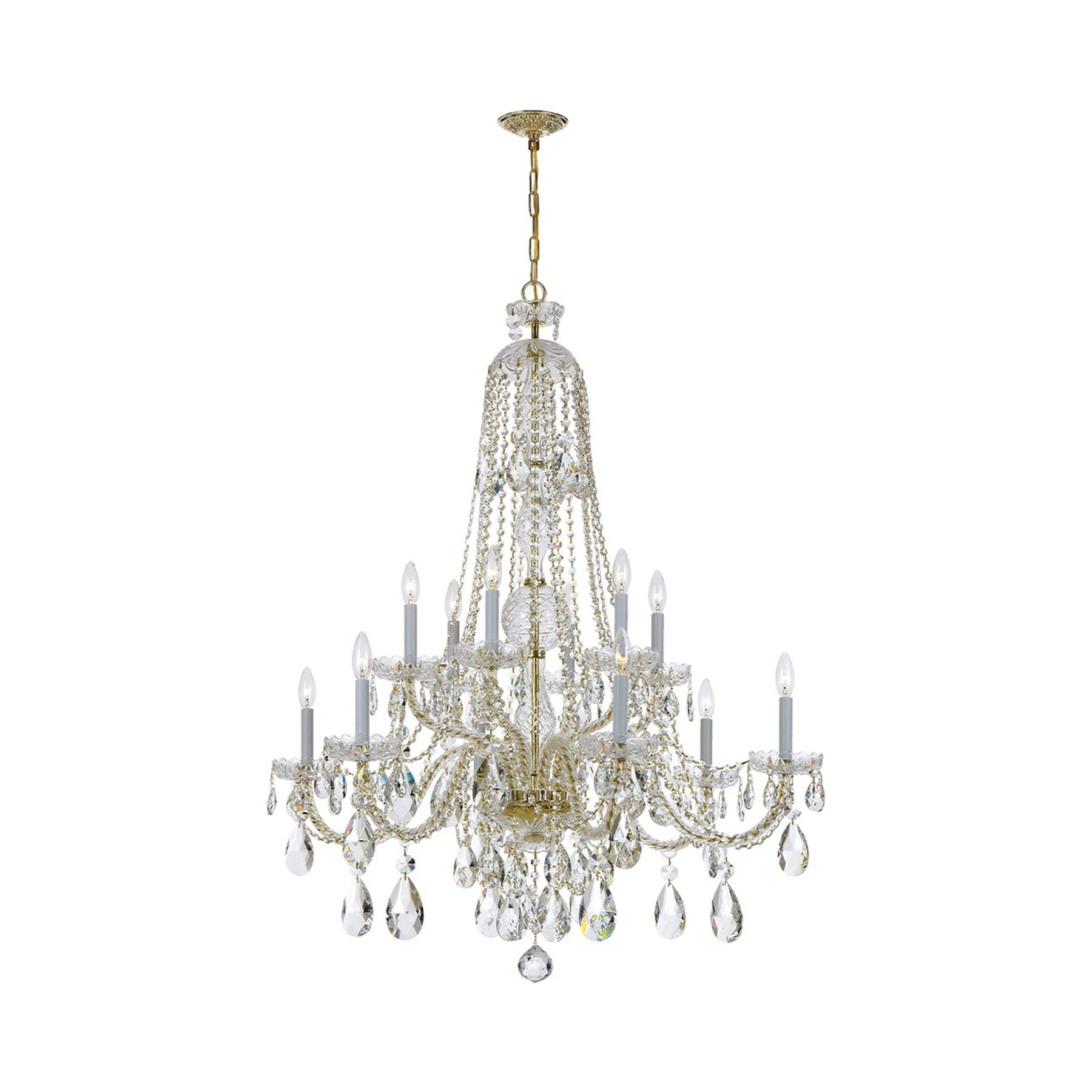 Crystorama Lighting - 12 Light Chandelier - Chandelier - Crystal - Six Light