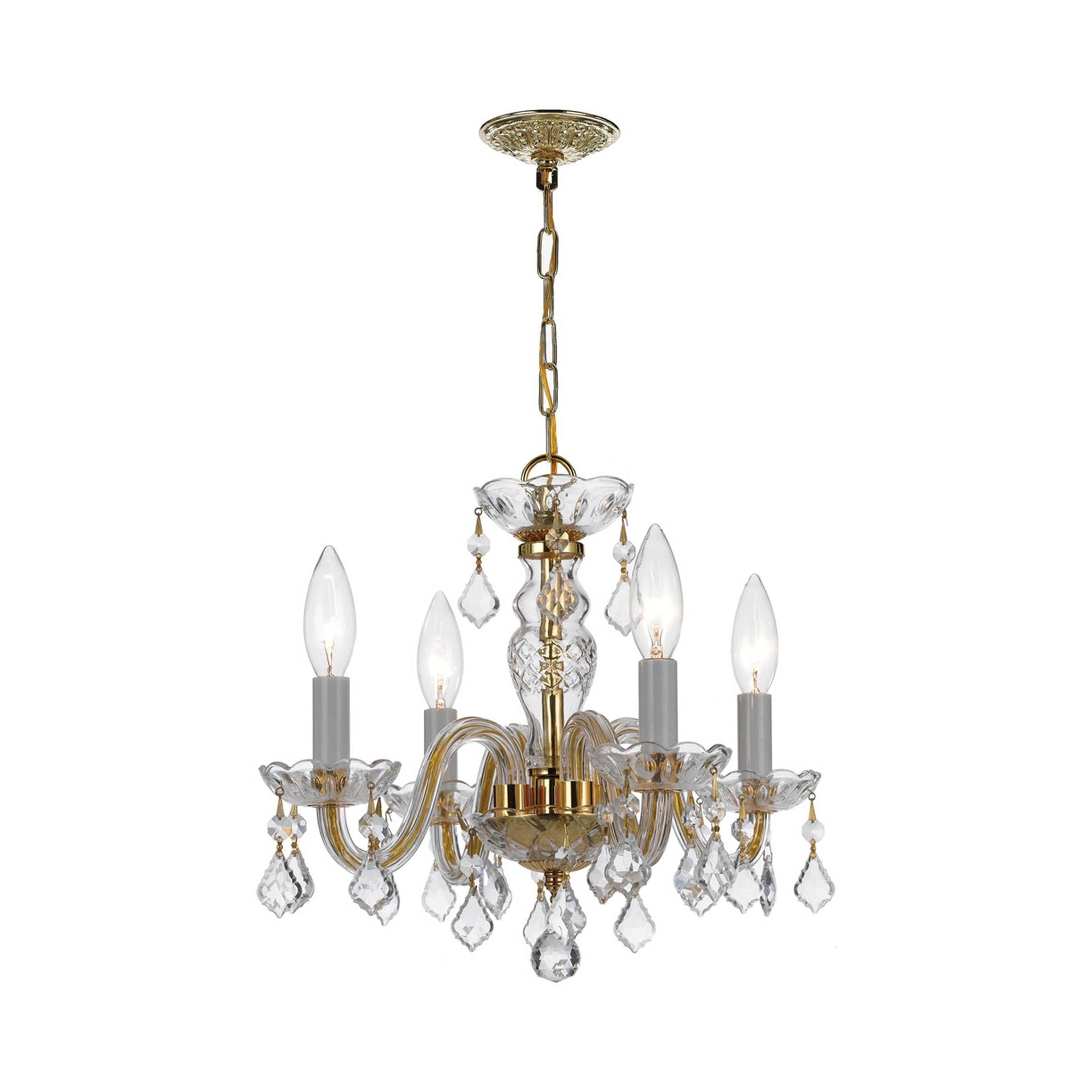 Crystorama Lighting - Crystal - Four Light Mini Chandelier in Traditional and