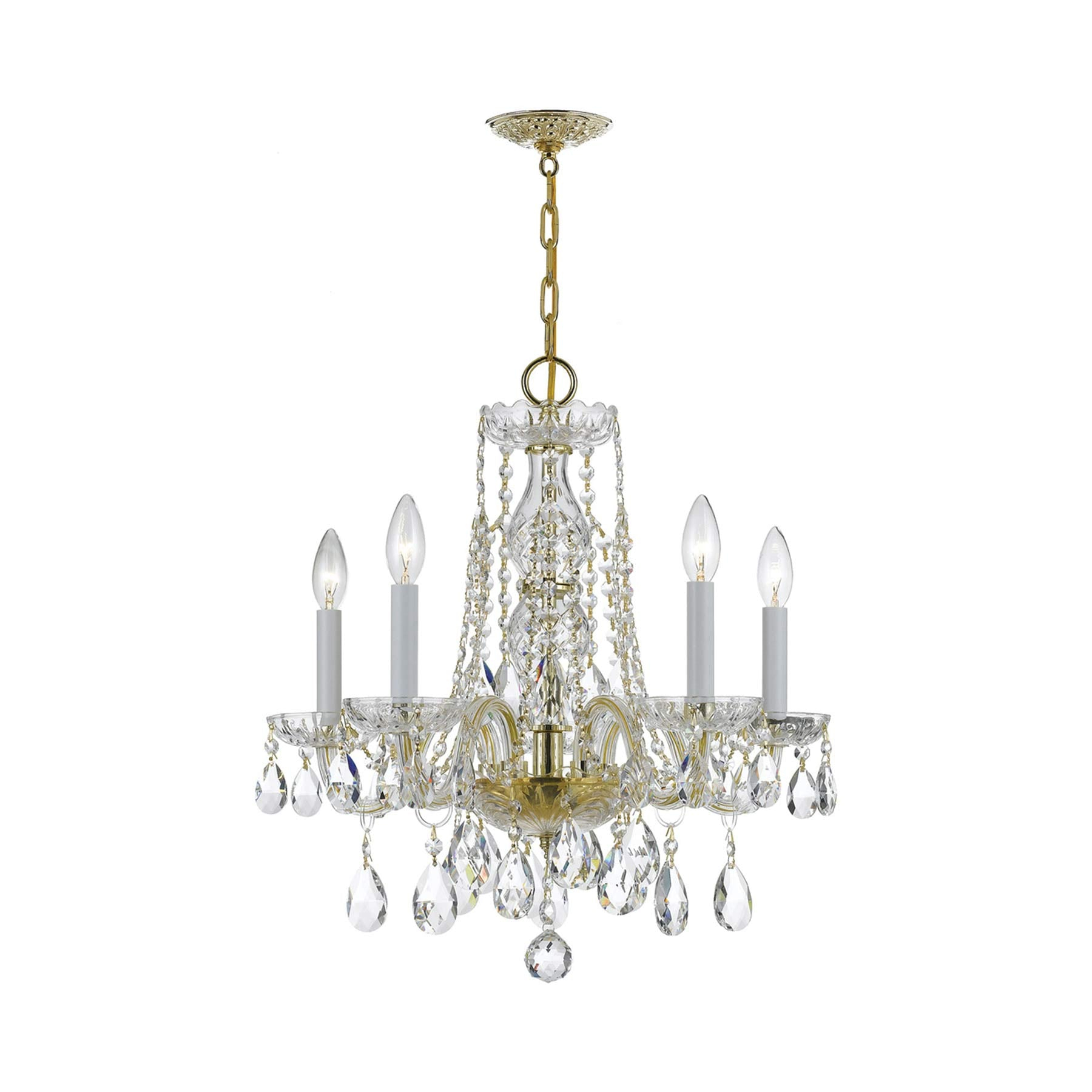 Crystorama Lighting - Five Light Mini Chandelier - Mini Chandelier - Crystal -