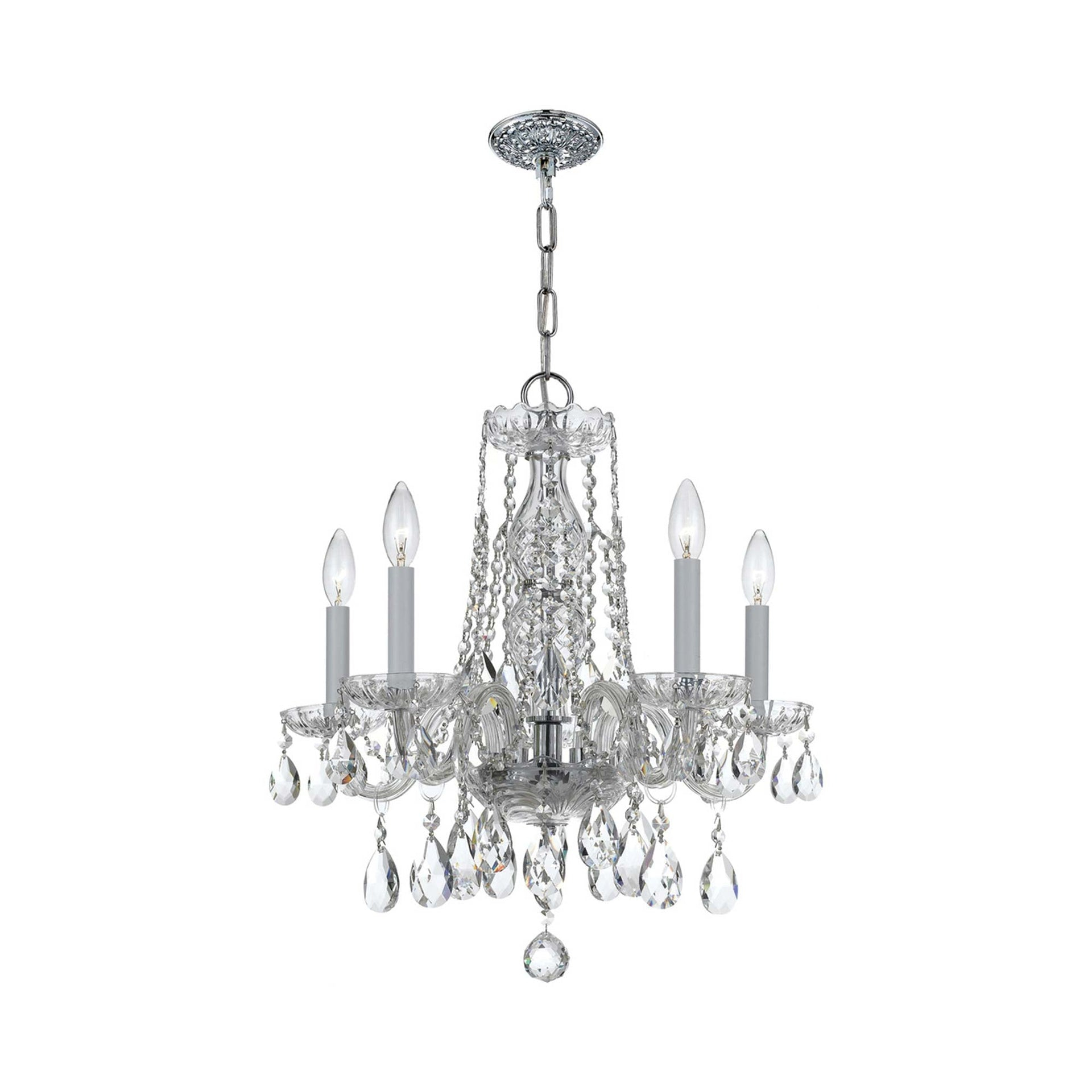 Crystorama Lighting - Five Light Mini Chandelier - Mini Chandelier - Crystal -