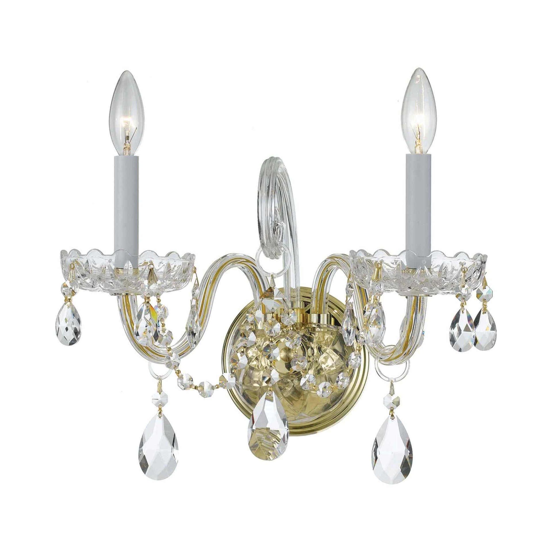 Crystorama Lighting - Two Light Wall Mount - Wall Mount - Crystal - Two Light