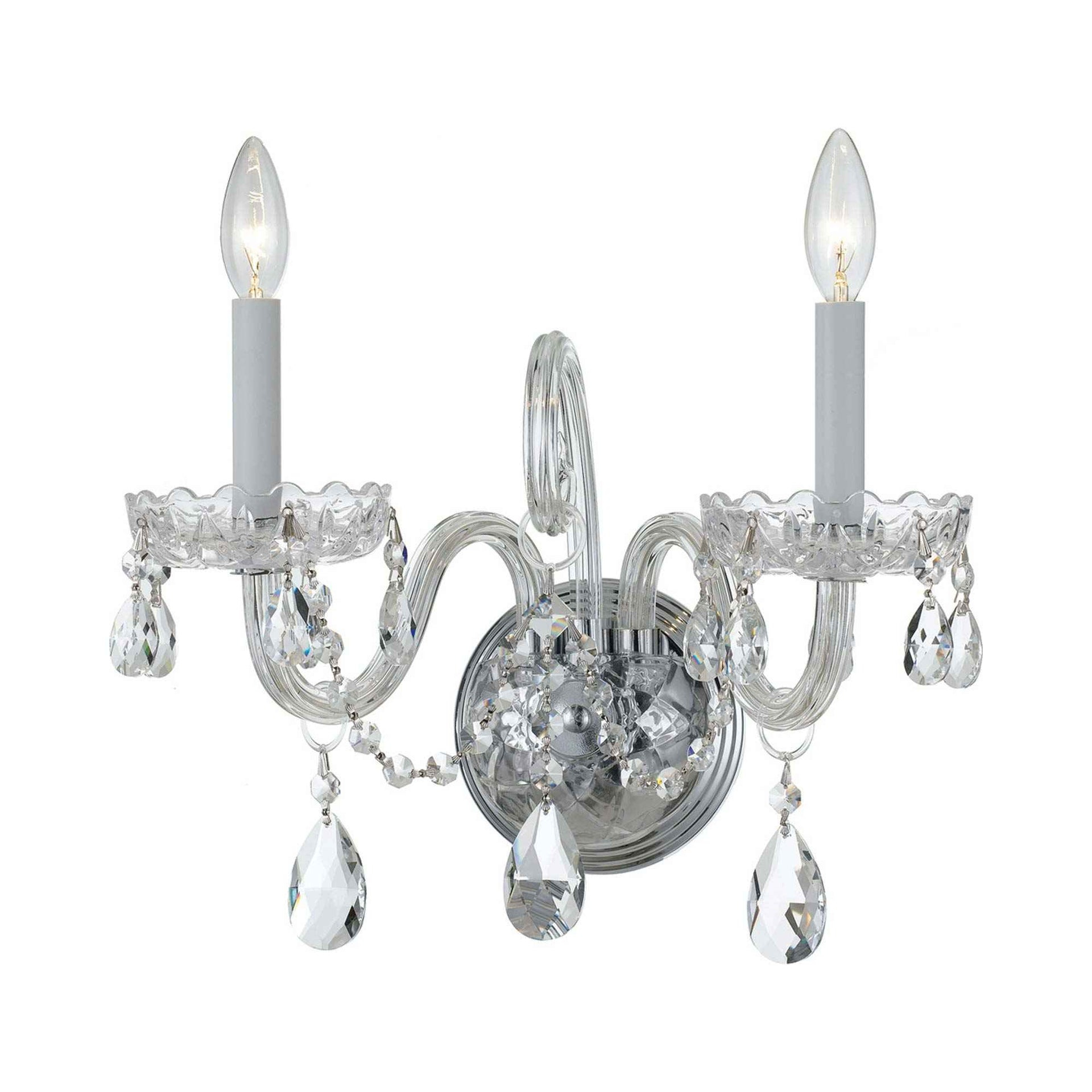 Crystorama Lighting - Two Light Wall Mount - Wall Mount - Crystal - Two Light