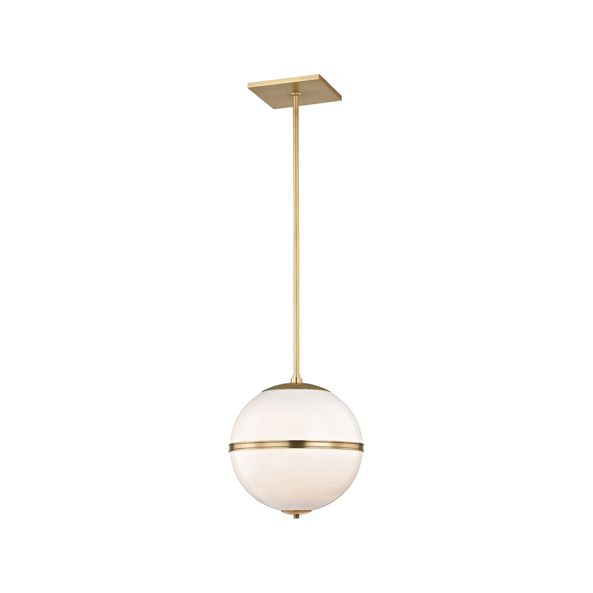 2112-AG-Crystorama Lighting-Truax - One Light Pendant in Classic Style - 12 Inches Wide by 13.5 Inches High-Aged Brass Finish