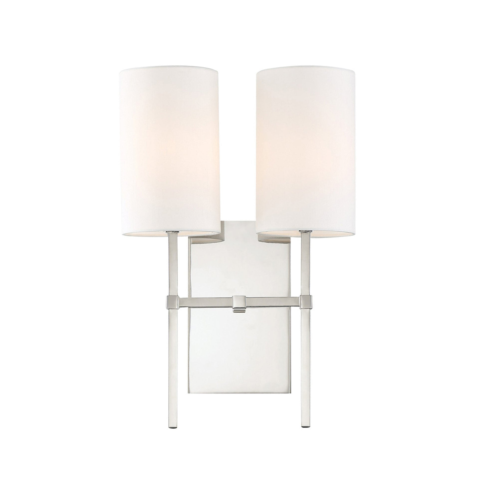VER-242-PN-Crystorama Lighting-Veronica - Two Light Wall Sconce-Polished Nickel Finish