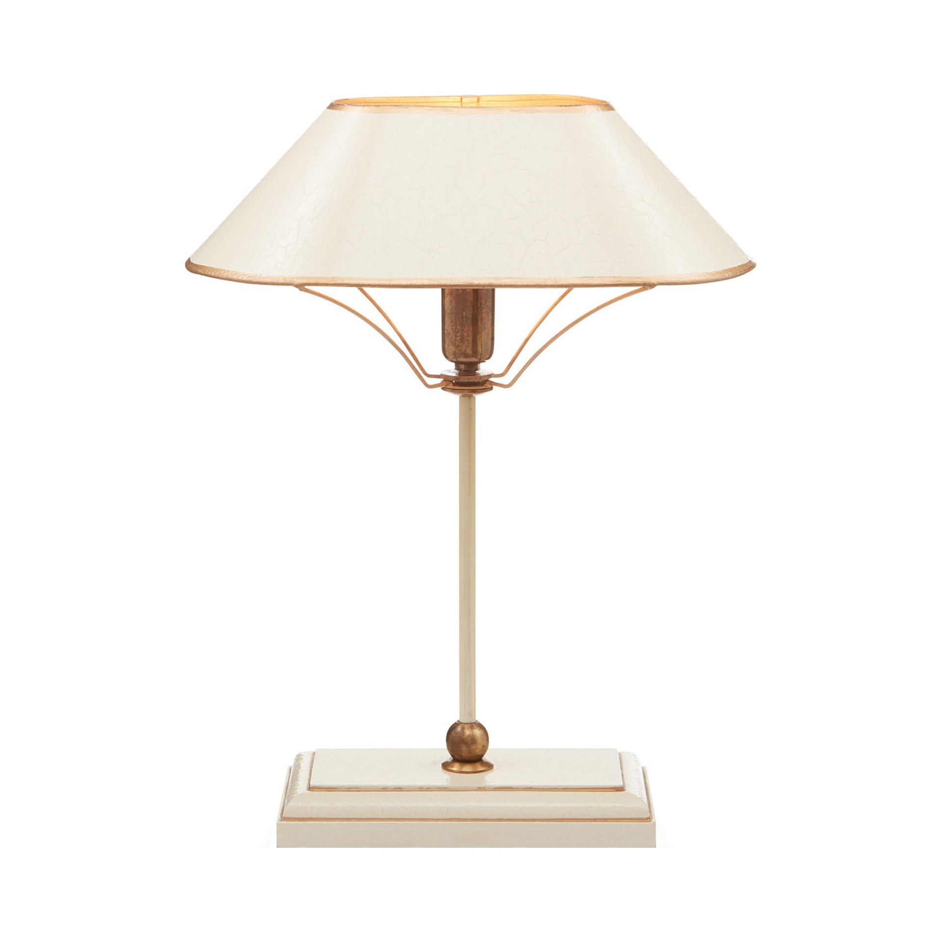 Daphne Ivory and Antique Brass Cordless Table Lamp