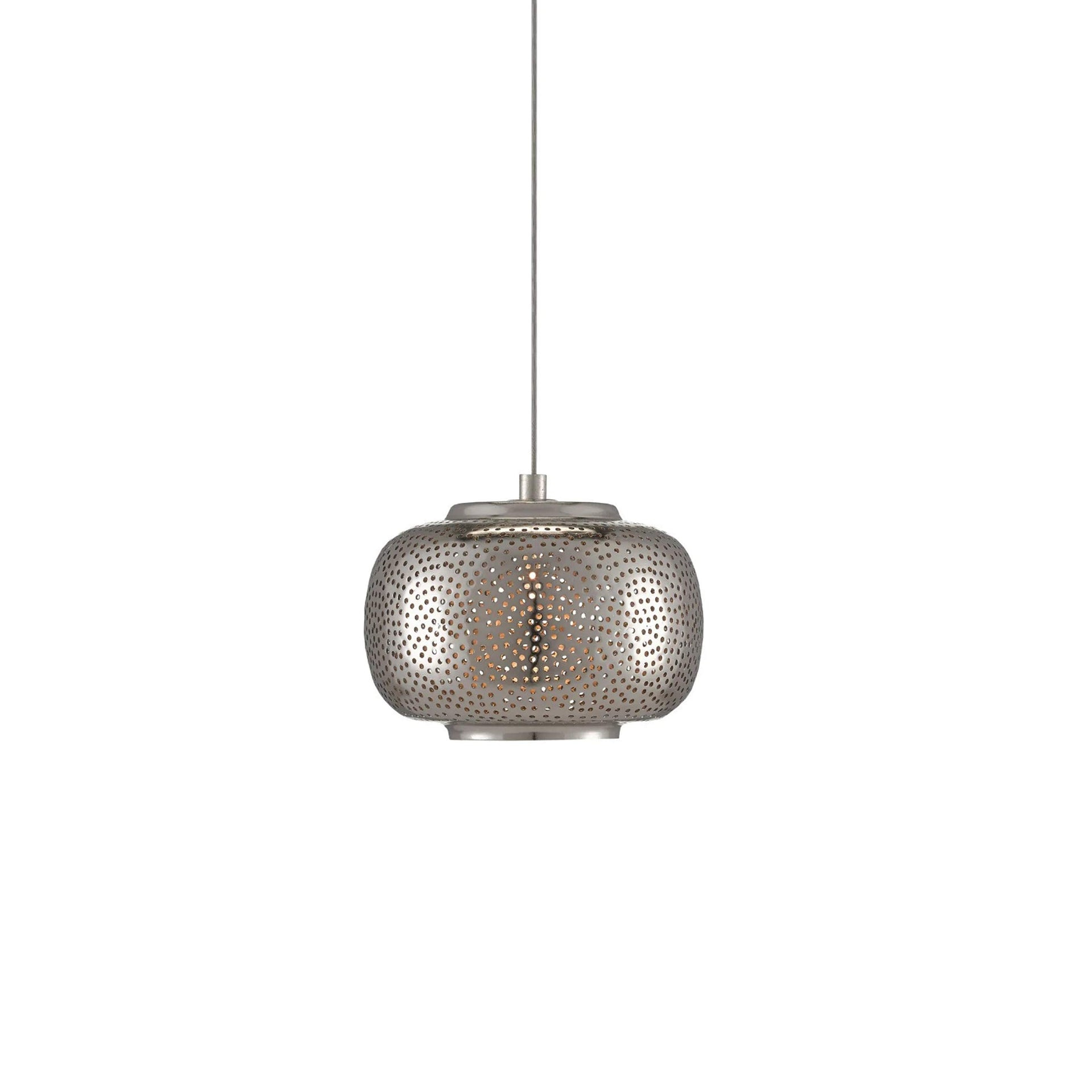 Pepper Silver Globe 5.5" Metal Pendant Light