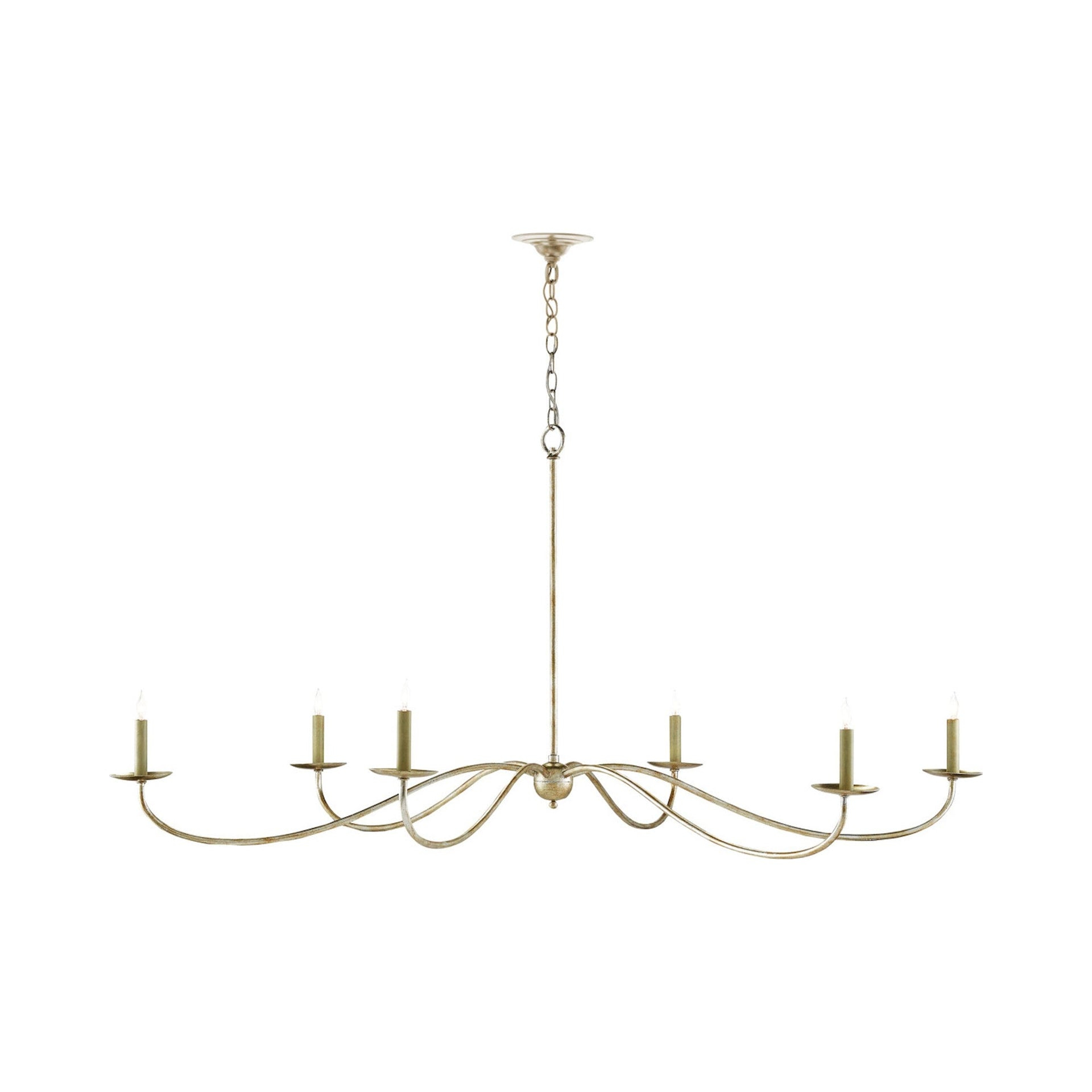 Saxon Silver Granello 6-Light Candle Chandelier