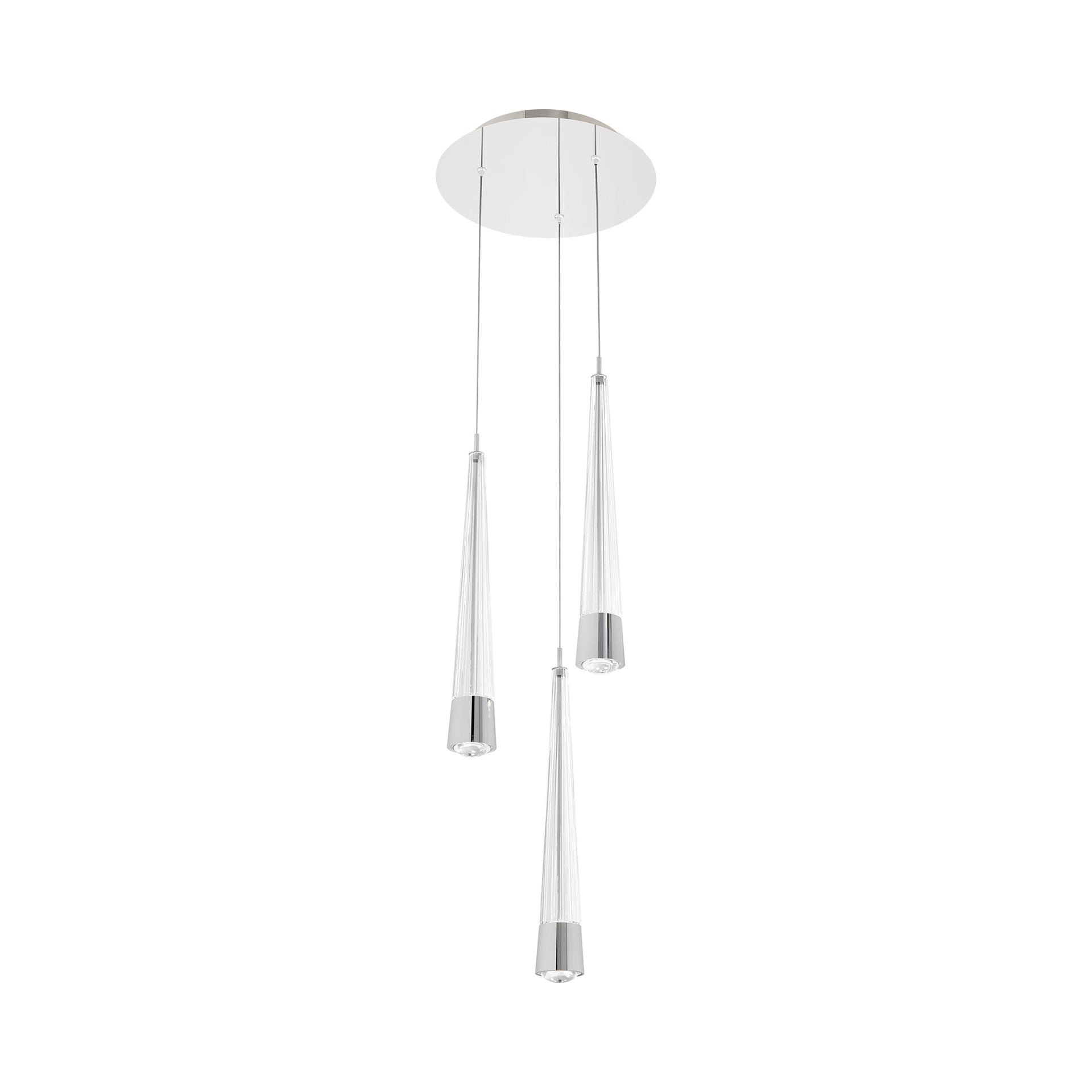 Chrome Glass LED Mini Pendant Light for Indoor/Outdoor Island