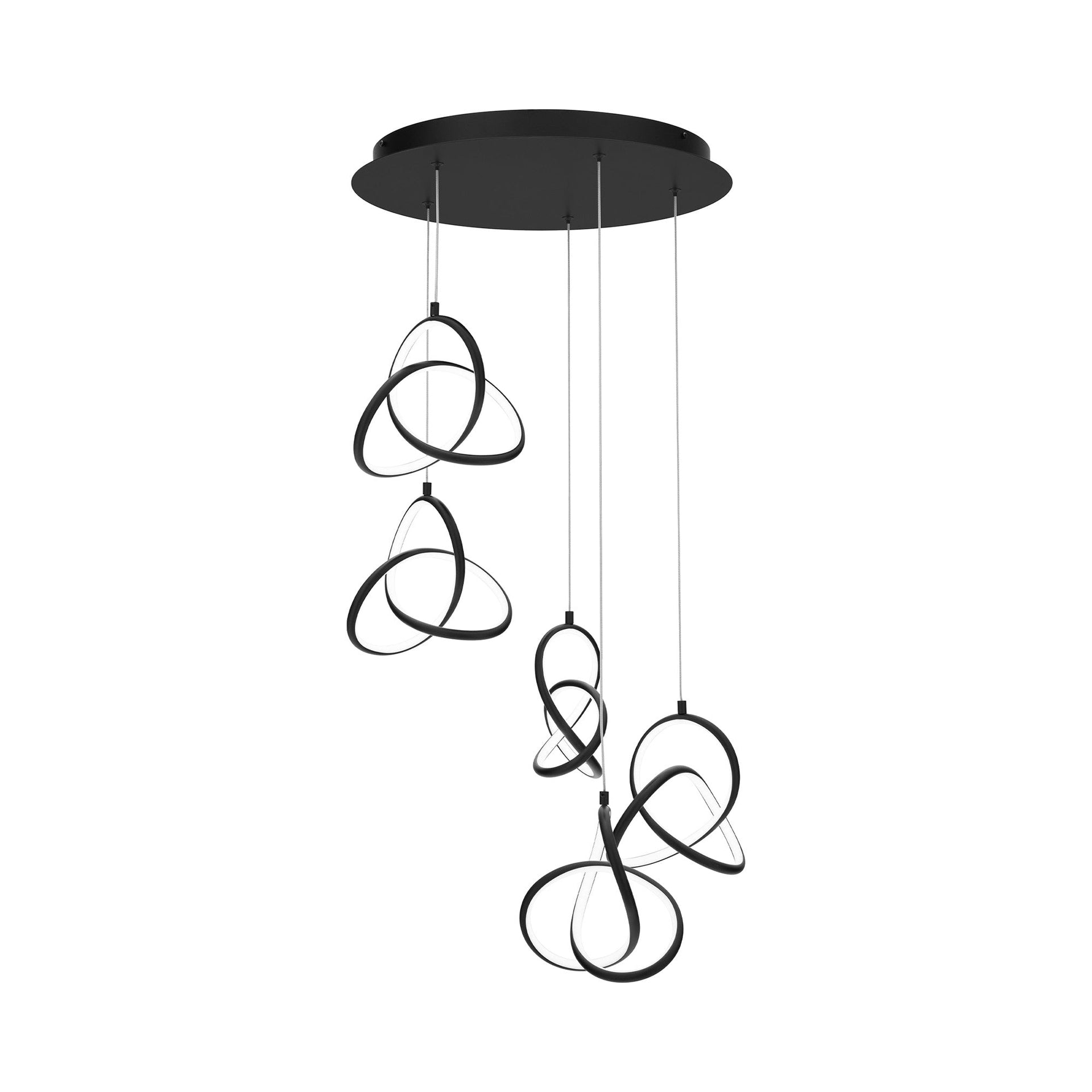 Vornado 5-Light Black Aluminum Indoor/Outdoor LED Pendant