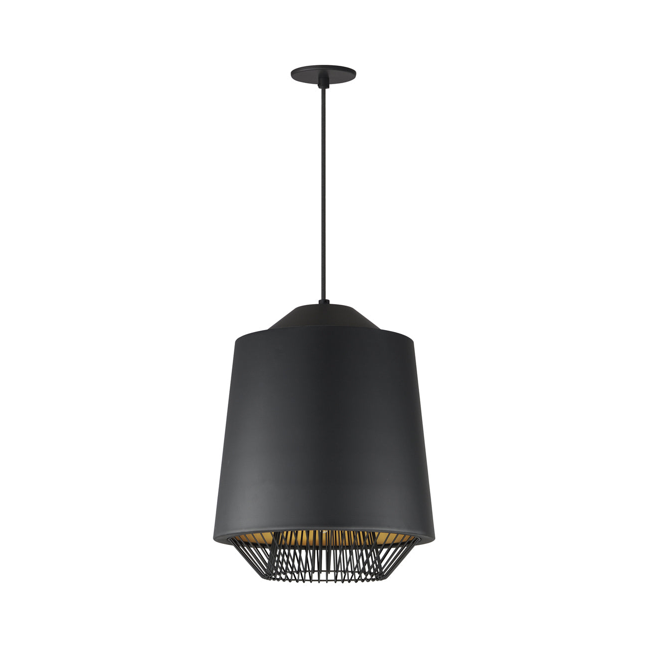 ET2 Lighting Phoenix 1 - Light Pendant in  Black/Gold
