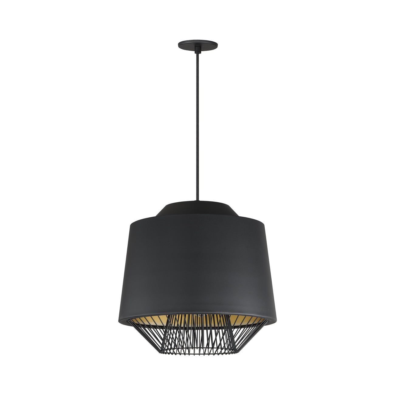 ET2 Lighting Phoenix 1 - Light Pendant in  Black/Gold
