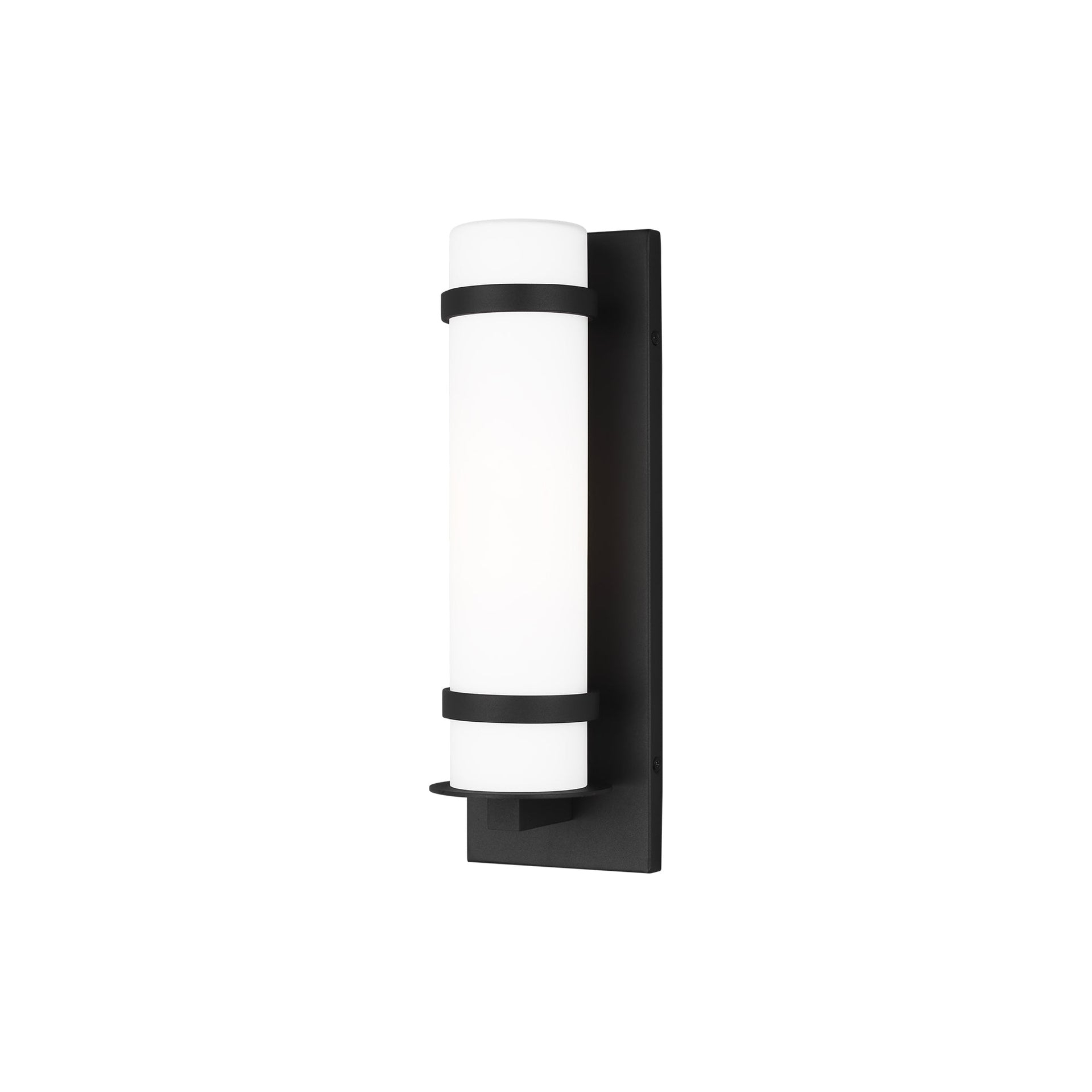 Generation Lighting Alban 1 -Light 14-in H Matte Black Hardwired Outdoor Wall Light