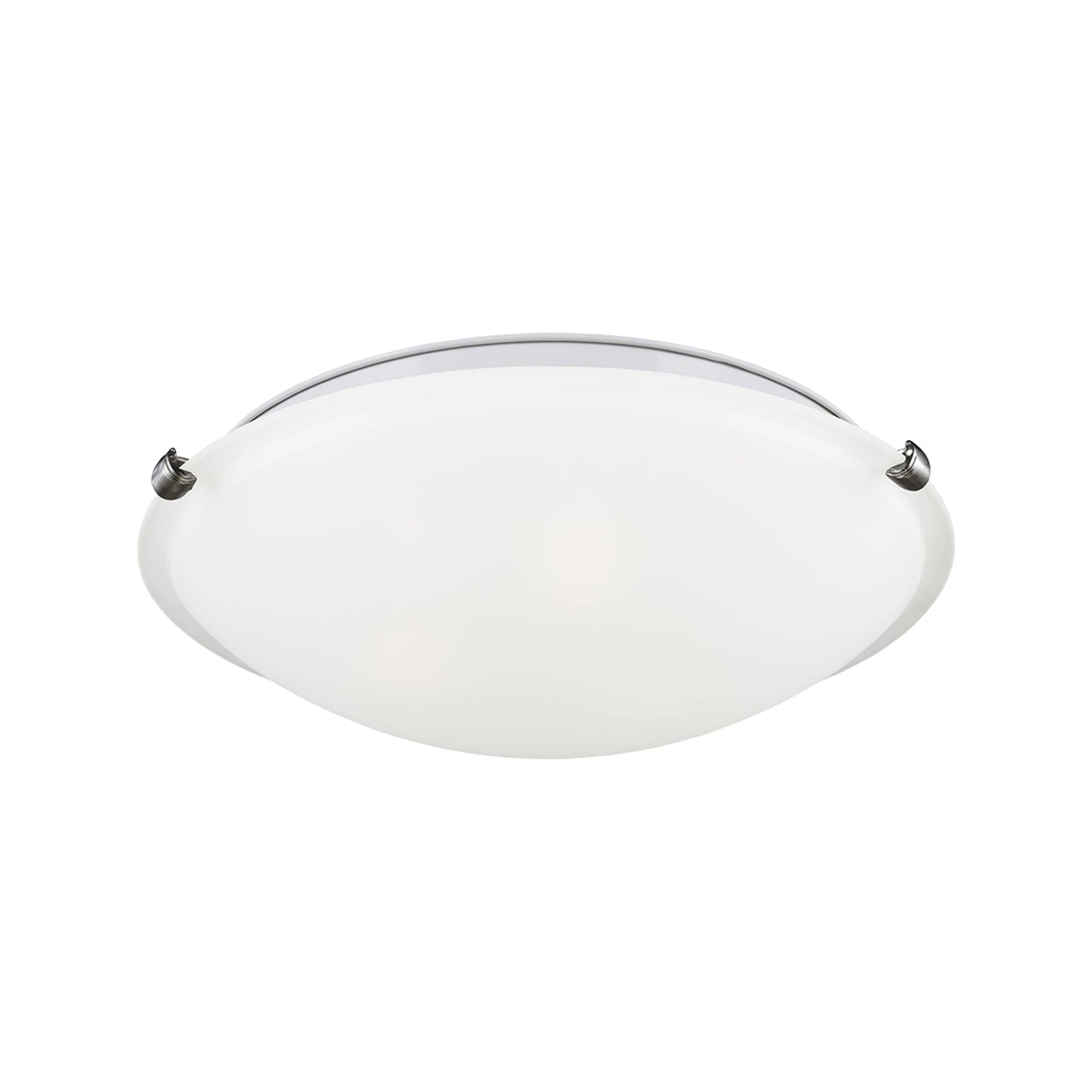 Clip Ceiling Flush Mount Collection 14-Watt Brushed Nickel Integrated LED Flush Mount