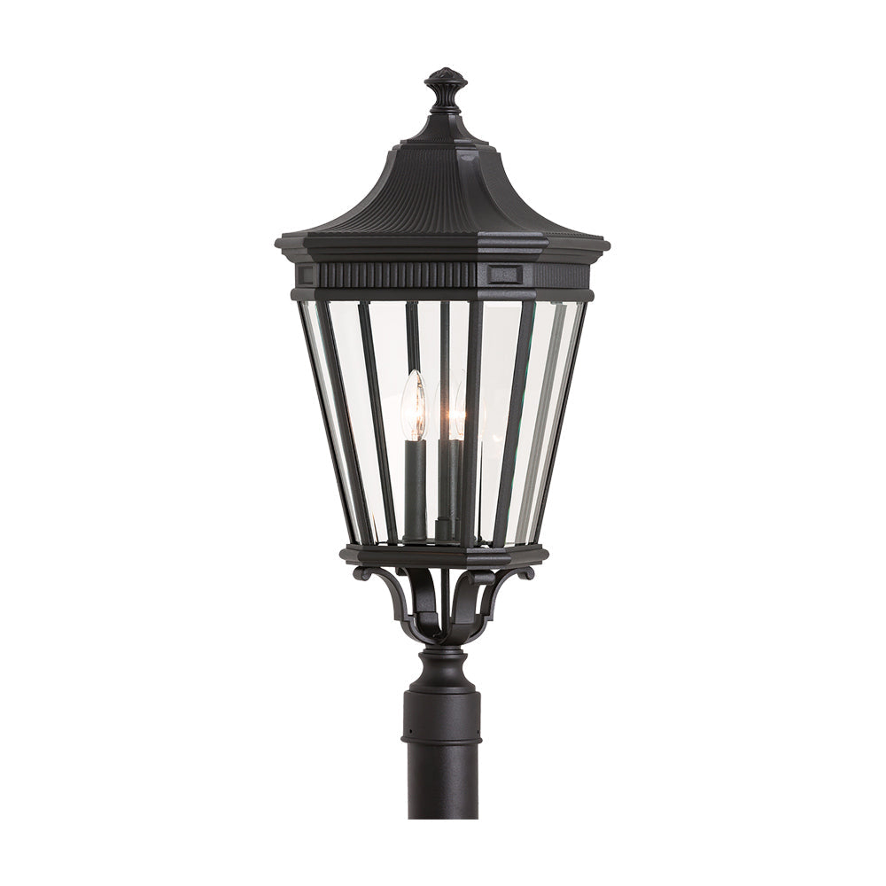 Feiss OL5408BK Cotswold Lane Outdoor Post Lighting, Black, 3-Light (12"W x 28"H) 180watts