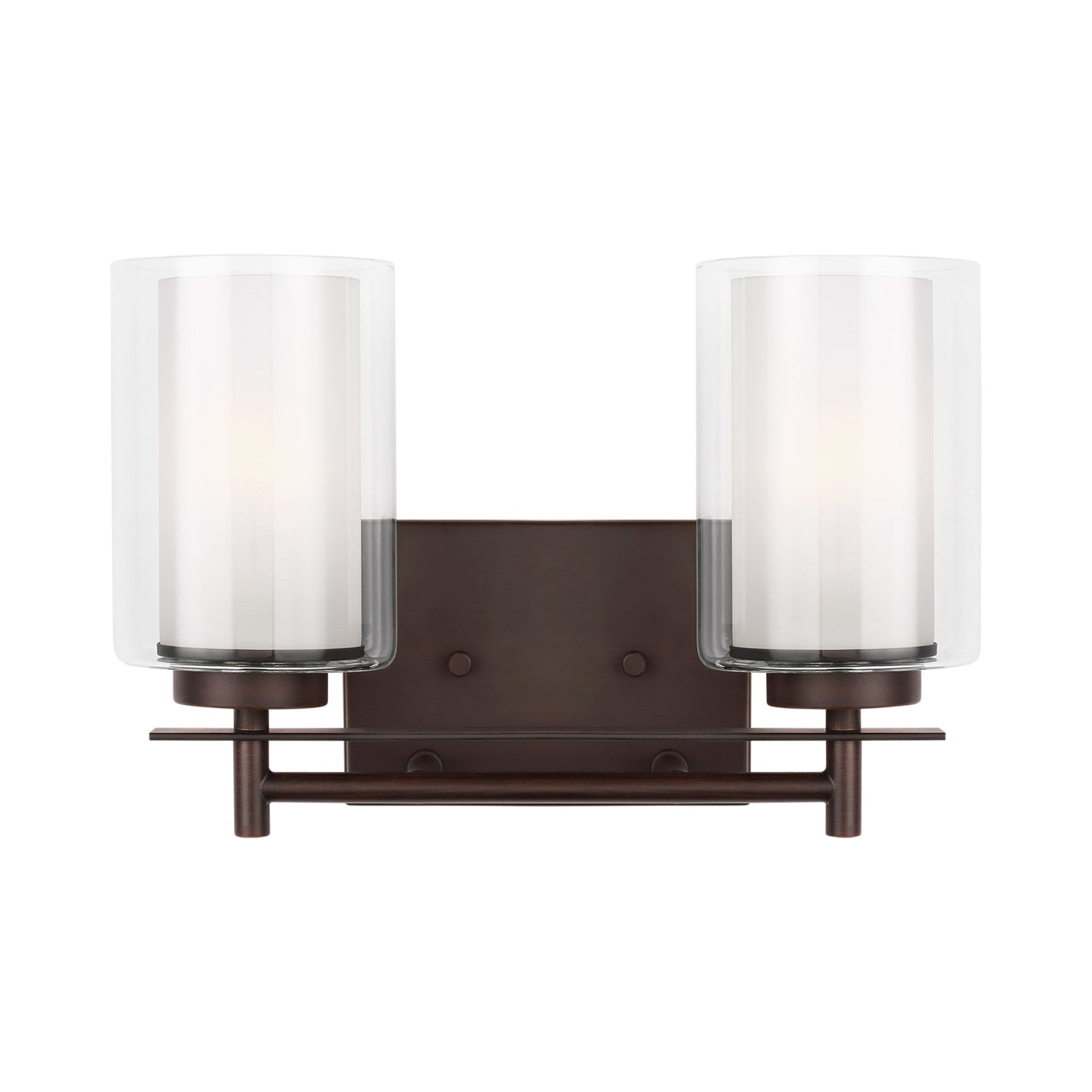Generation Lighting 4437302-710 Elmwood Park Two - Light Wall/Bath Vanity Style Fixture, Bronze