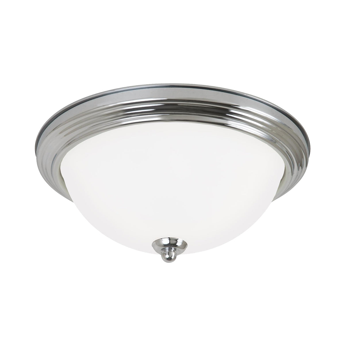 Ceiling Flush Mount 1-Light Chrome Flush Mount with LED Bulb