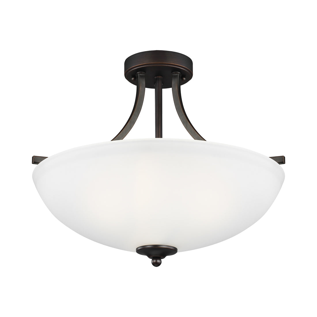 Geary 3-Light Burnt Sienna Semi-Flush Mount Convertible Pendant