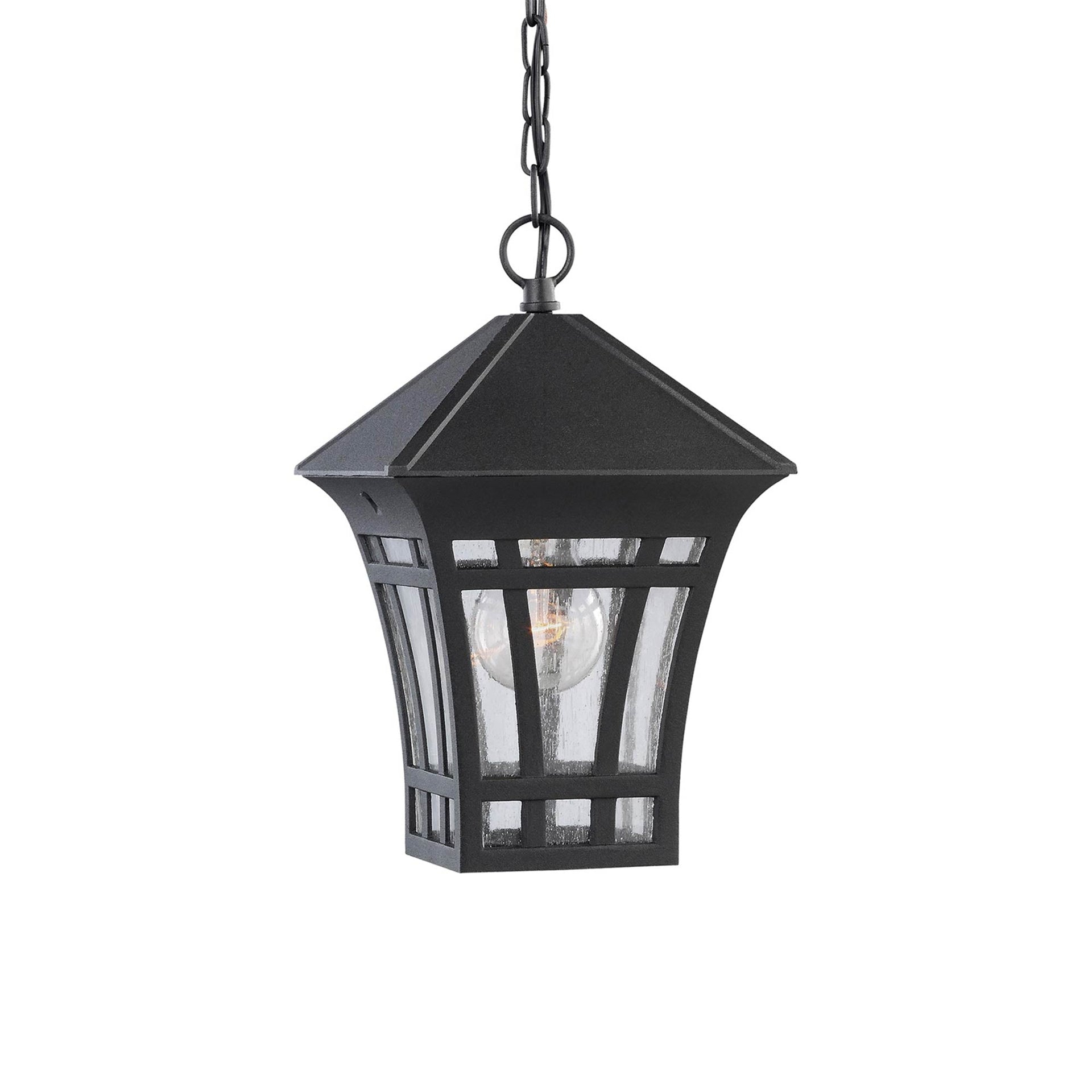 Herrington 1-Light Black Outdoor Hanging Pendant Fixture