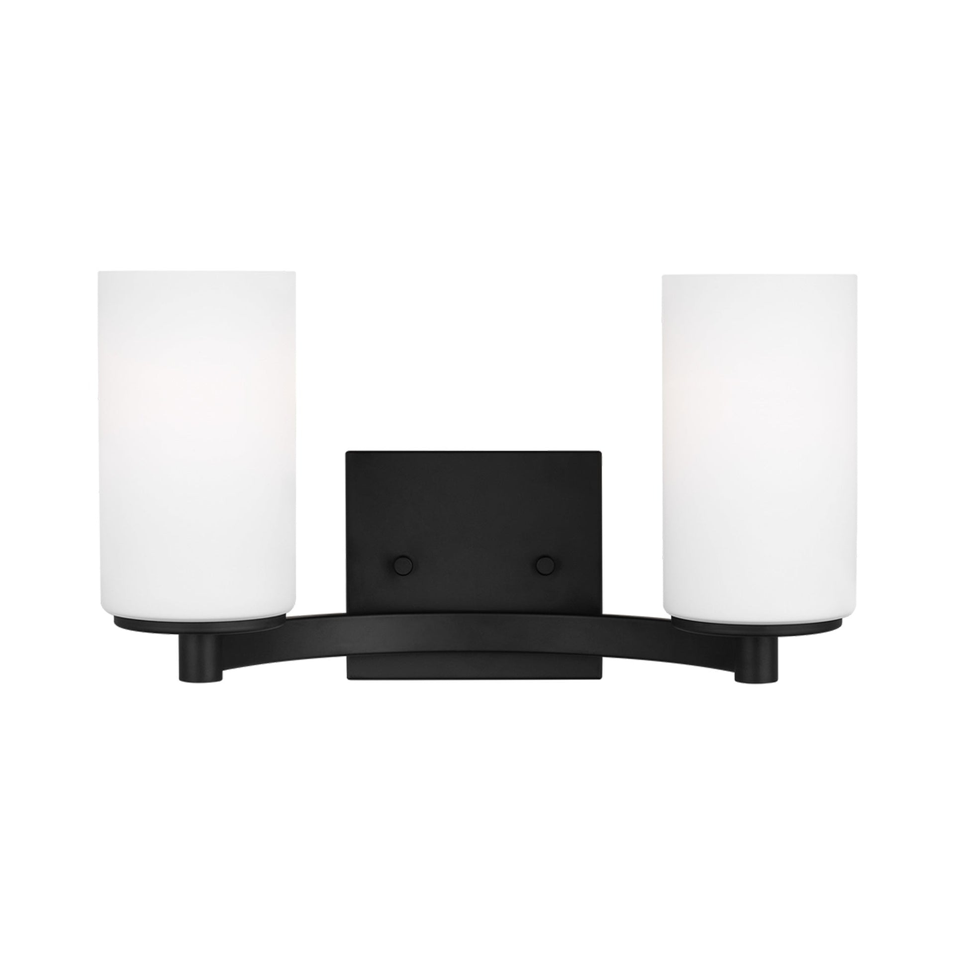 Generation Lighting Hettinger 13.5-in 2 -Light Matte Black Transitional Vanity light