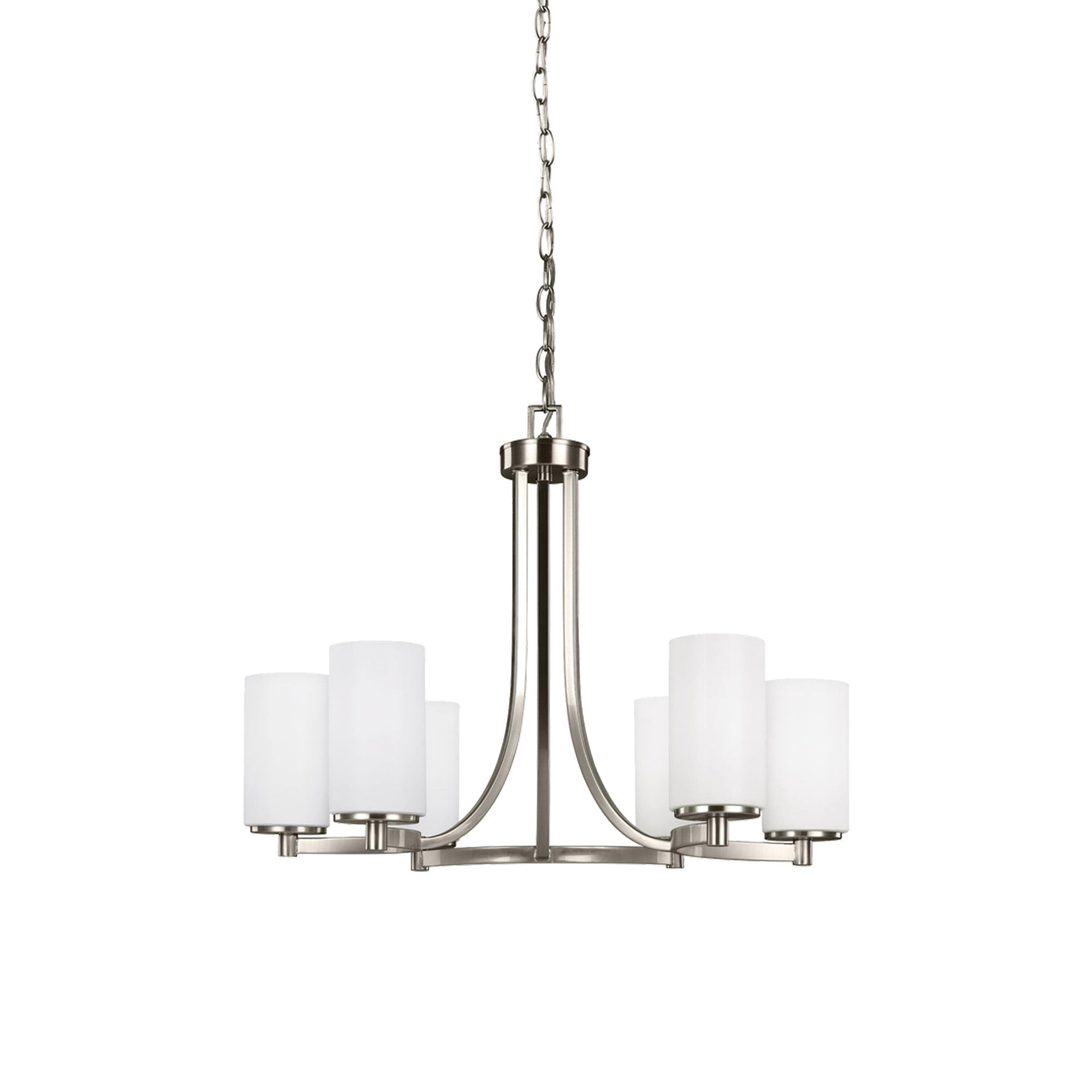 Hettinger 6-Light Brushed Nickel Modern Transitional Hanging Chandelier