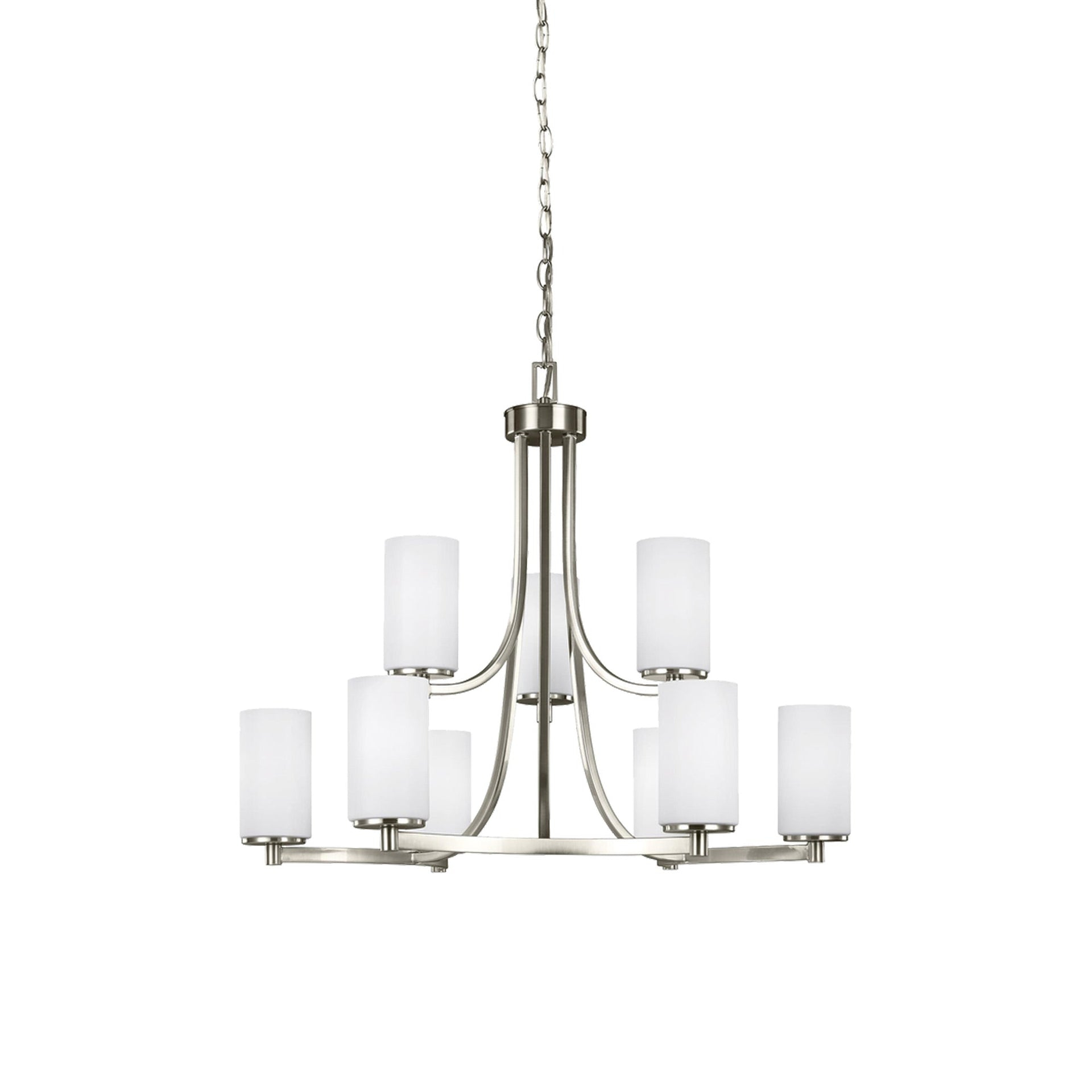 Hettinger 9-Light Brushed Nickel Modern Transitional Hanging Chandelier