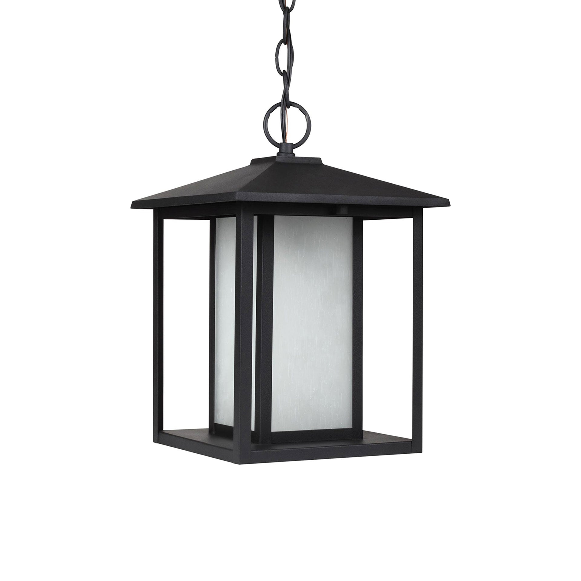 WAGEE Generation 69029-12 Transitional One Light Outdoor Pendant from Seagull-Hunnington Collection in Black Finish, 9.00 inches, 9 inch
