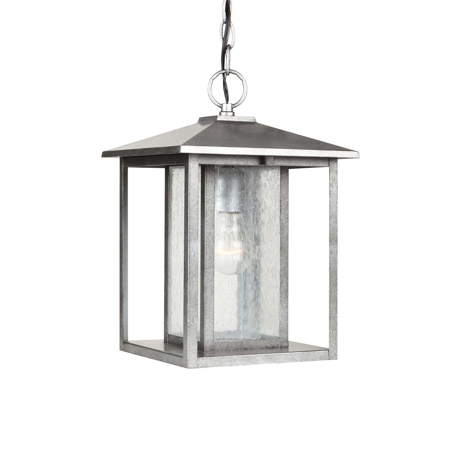 Hunnington 1-Light Outdoor Weathered Pewter Hanging Pendant Fixture