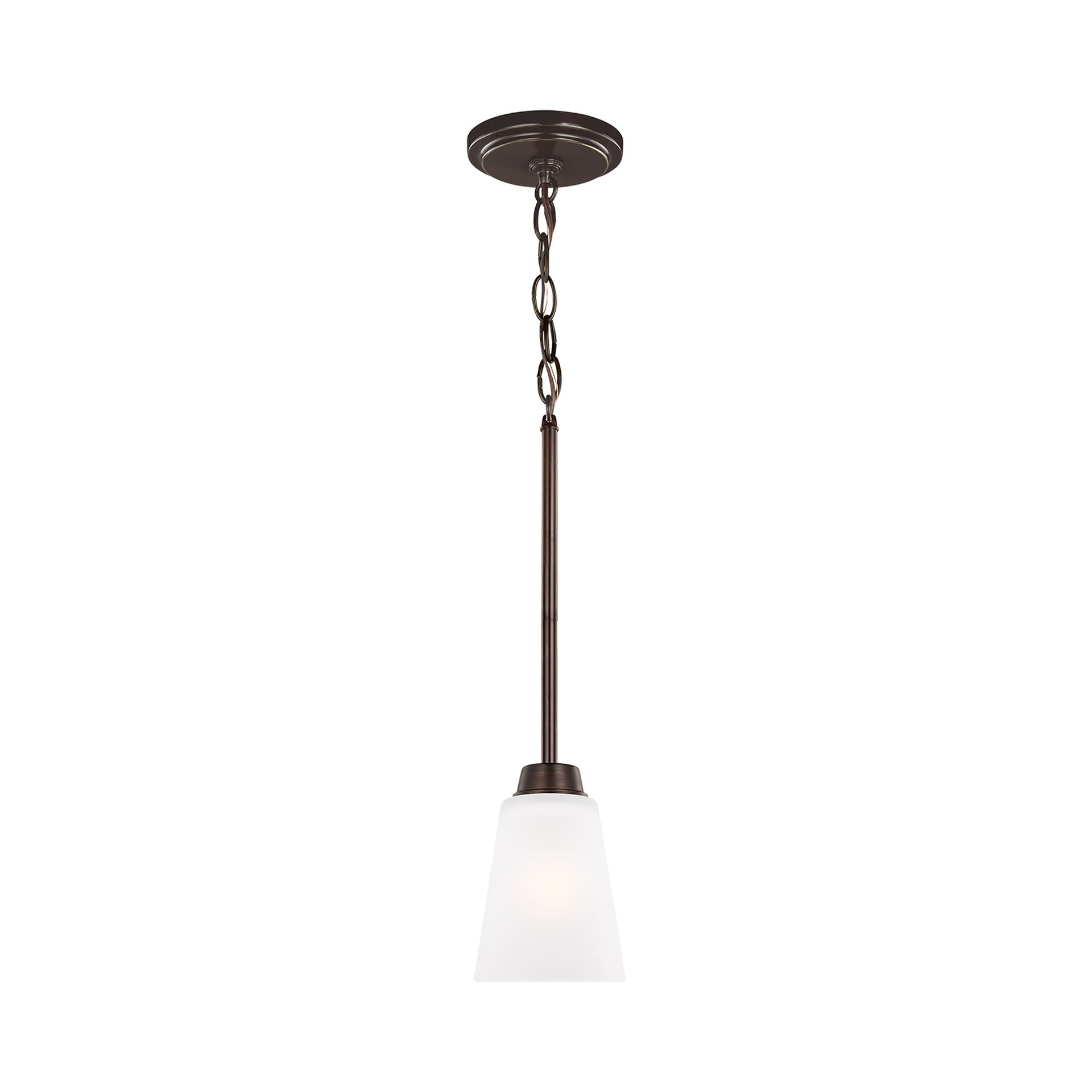 Kerrville Brushed Nickel Mini-Pendant with Satin Etched Glass