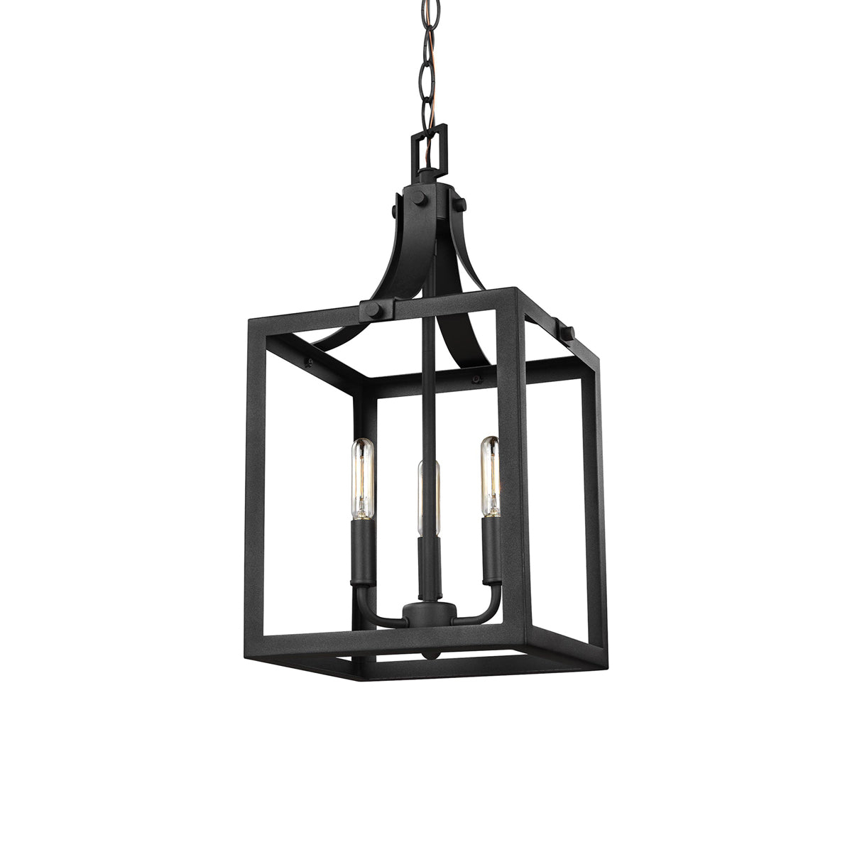 Labette 3-Light Black Bronze Accented Lantern Pendant