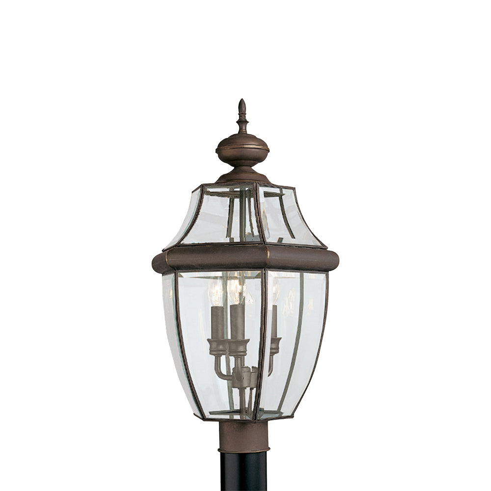 Generation Lighting 8239-71 Lancaster Traditional Three - Light Outdoor Light Post Outside Fixture, Antique Bronze Finish
