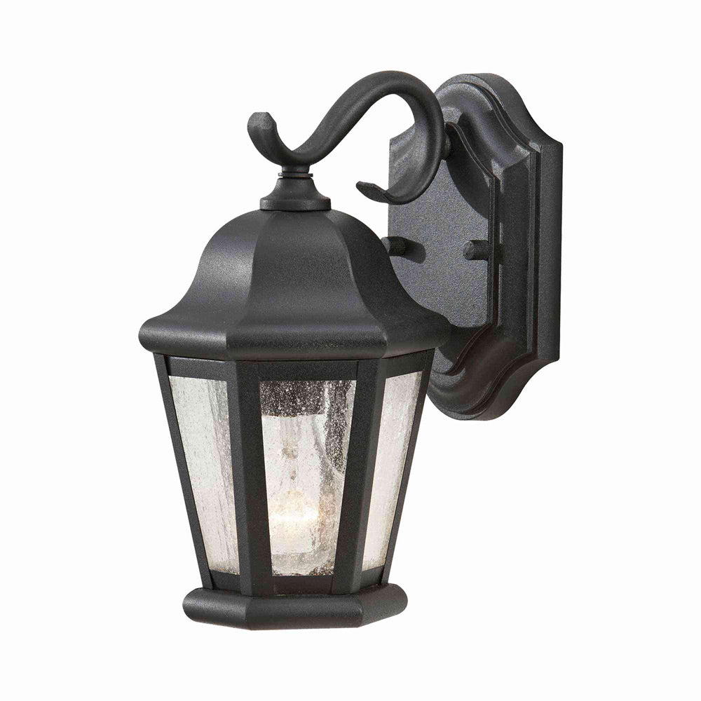 Feiss OL5900BK Martinsville Outdoor Patio Lighting Wall Lantern, 1-Light, 100 Watt, Black (6"W x 11"H)