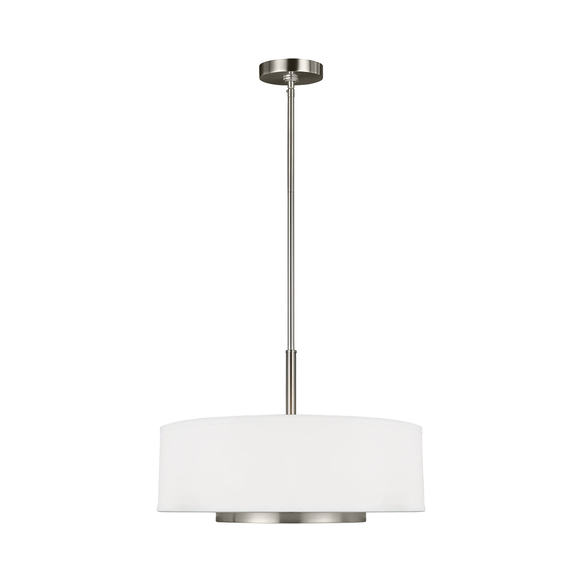 Sea Gull Lighting 6628003-962 Nance Three-Light Pendant Hanging Modern Light Fixture, Brushed Nickel Finish