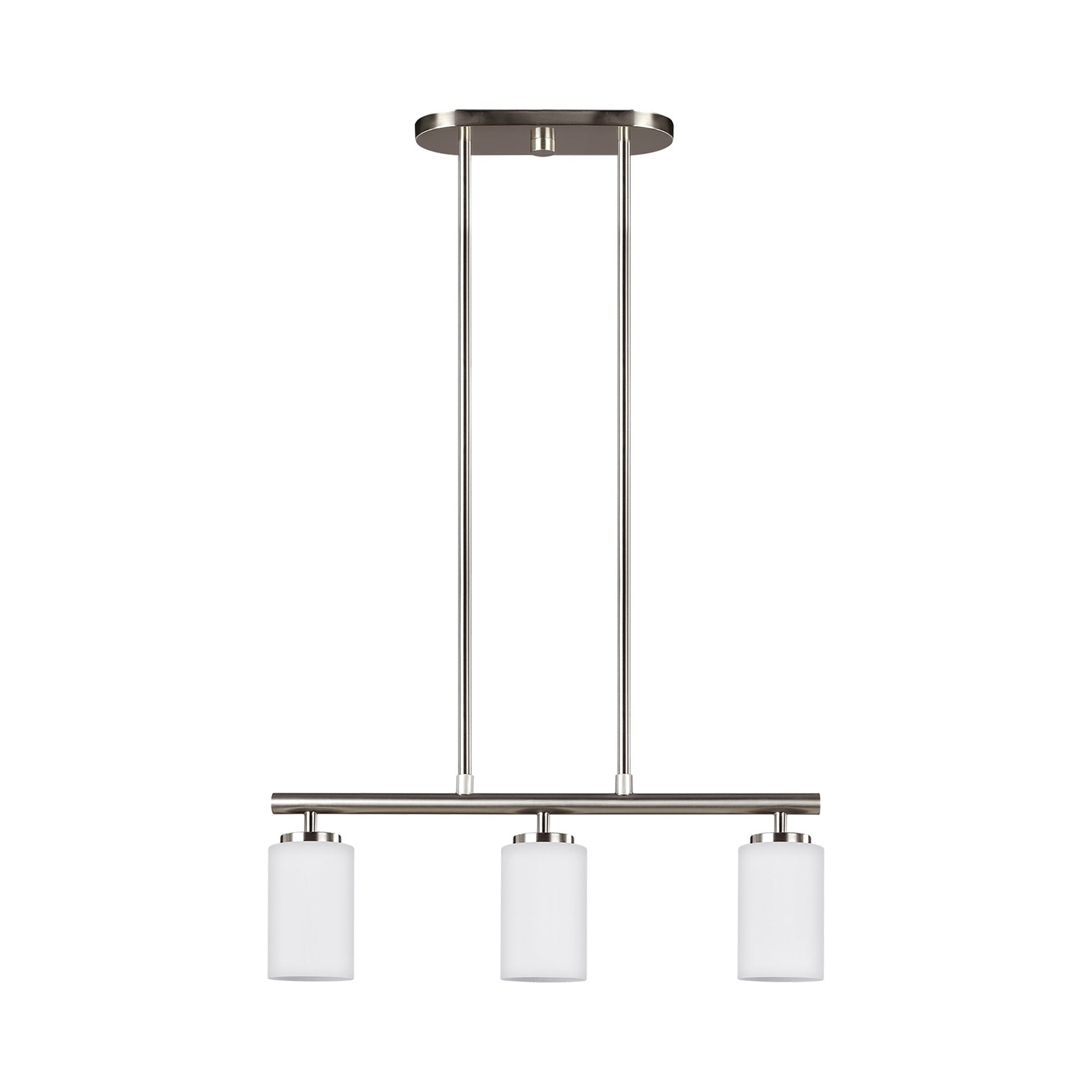 Sea Gull Lighting 66160-962 Oslo Three-Light Island Pendant Hanging Modern Light Fixture, Brushed Nickel Finish