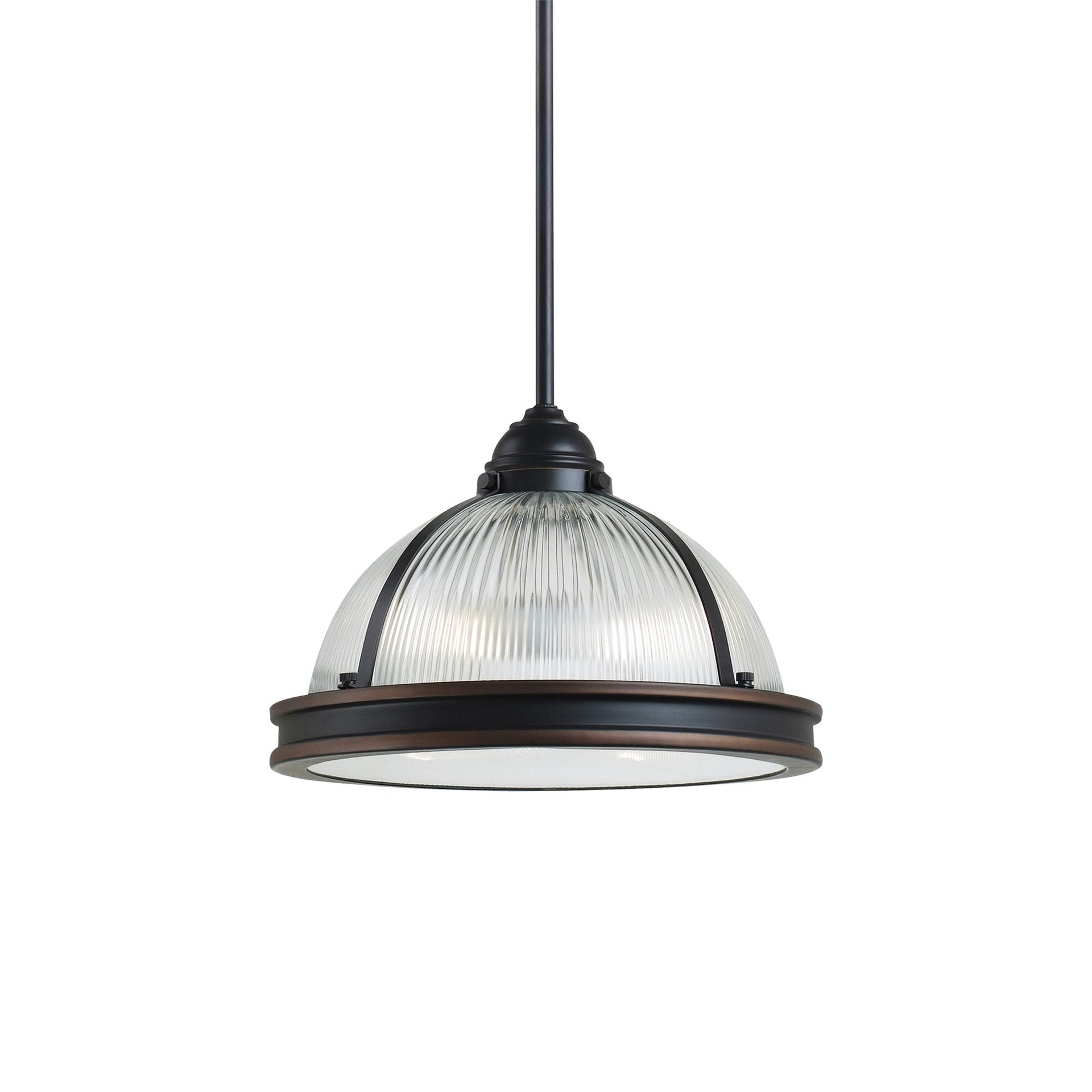 Autumn Bronze Prismatic Glass 2-Light Pendant