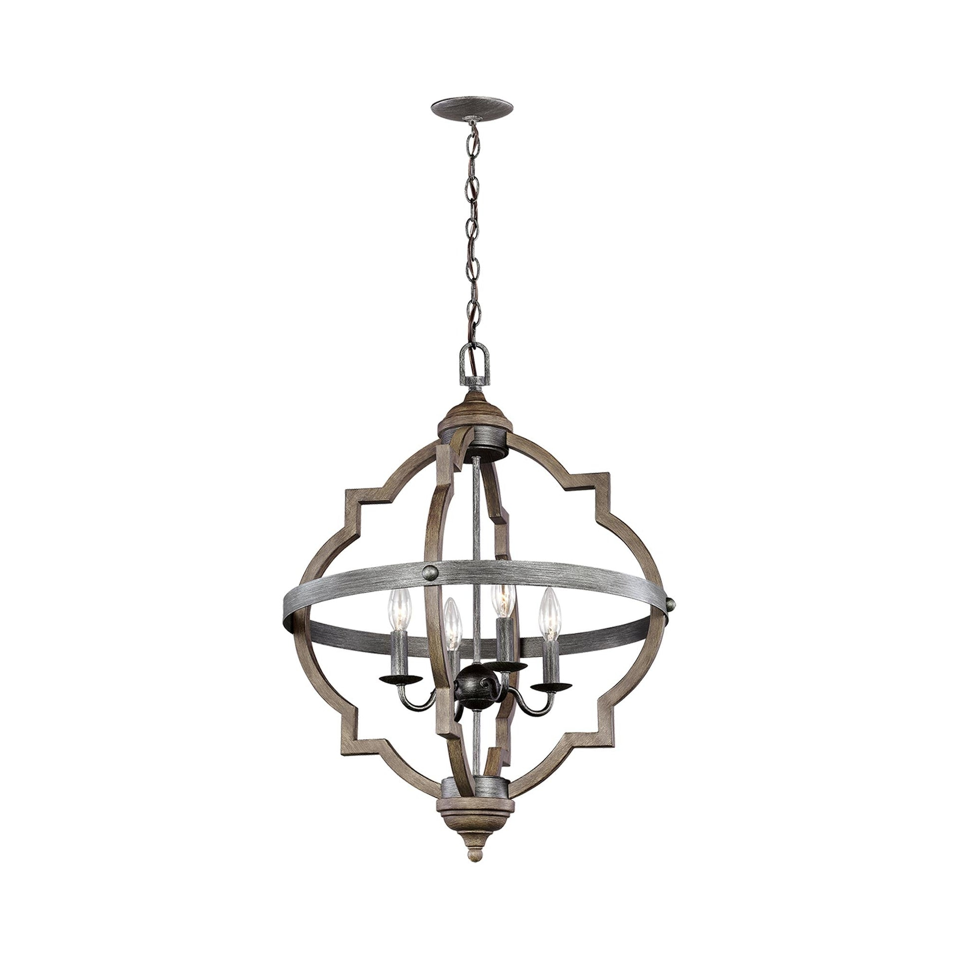 Stardust Chrome Quatrefoil 4-Light Incandescent Pendant