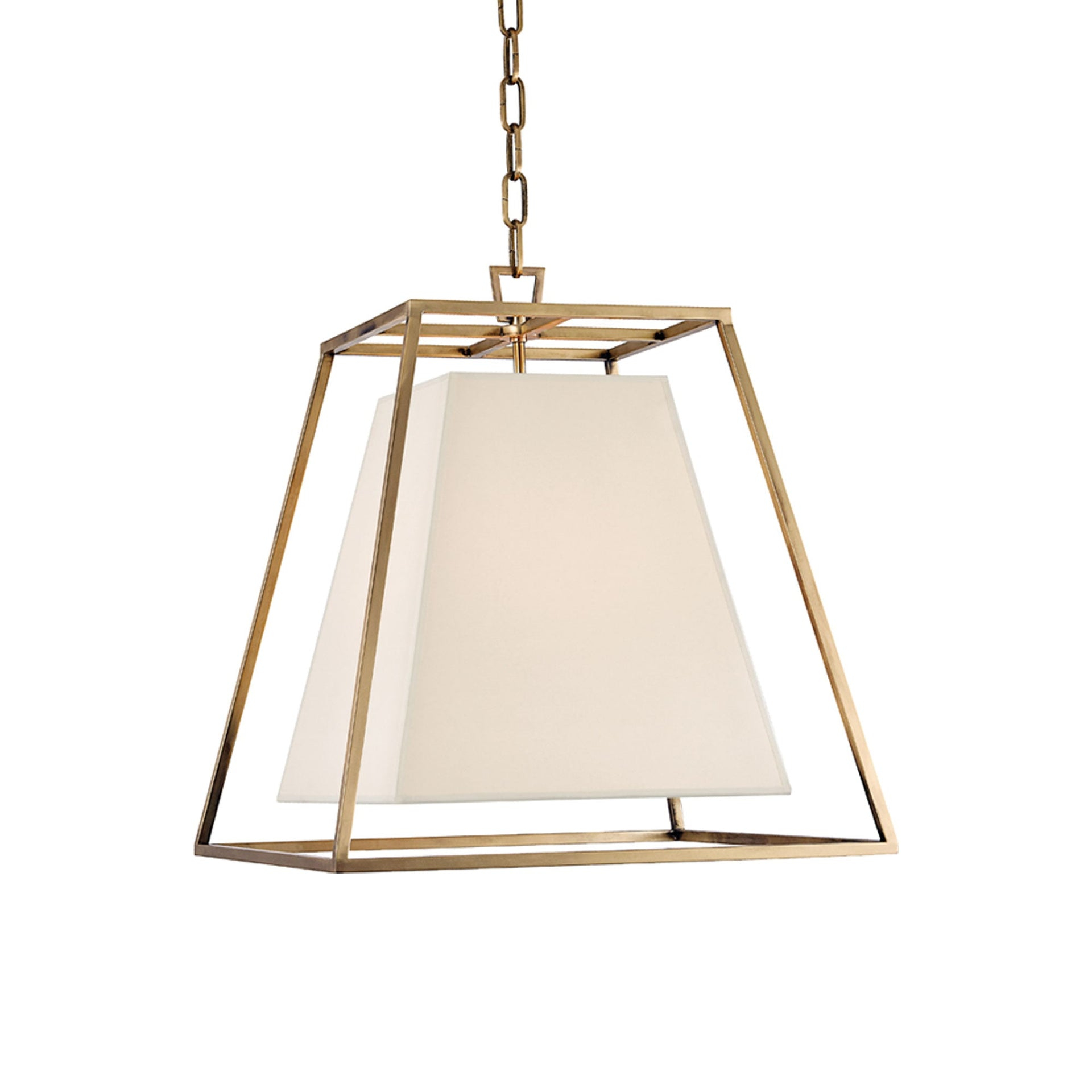 Aged Brass Transitional 17" Vanity Light with Matte Opal Glass