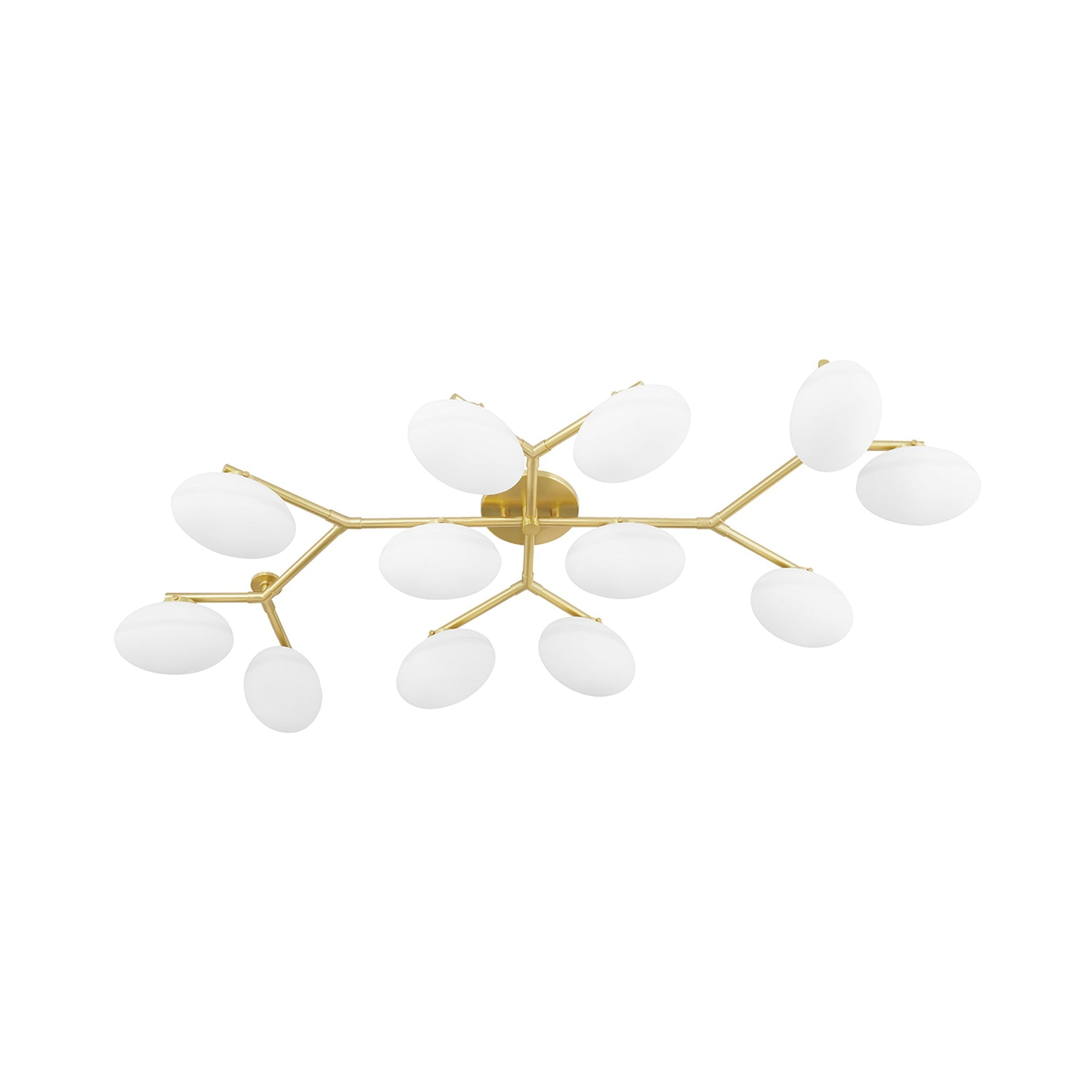 Solange Semi-Flush Mount Light - Antique Brass / 12 Light