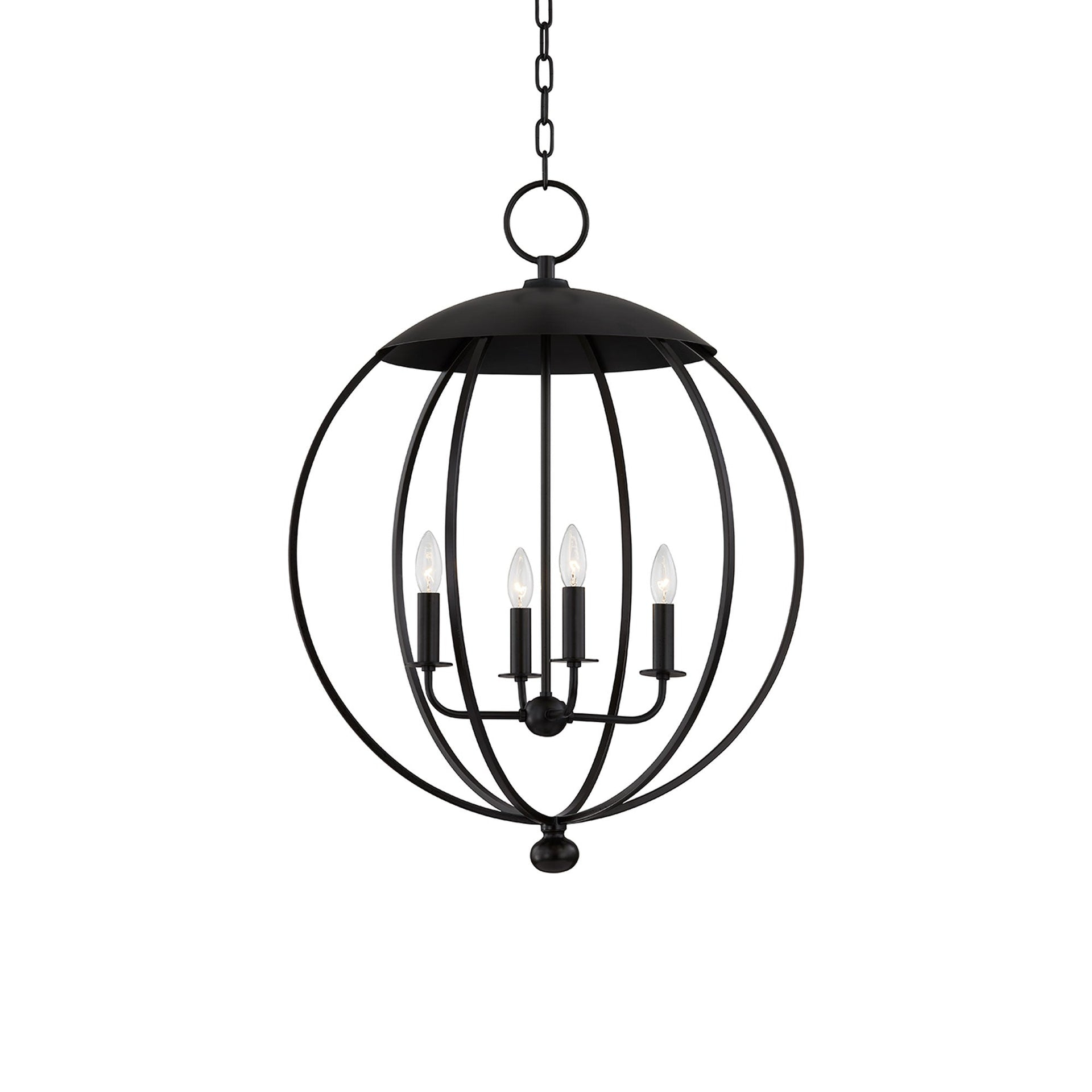 Wesley Aged Iron 4-Light Indoor/Outdoor Modern Pendant
