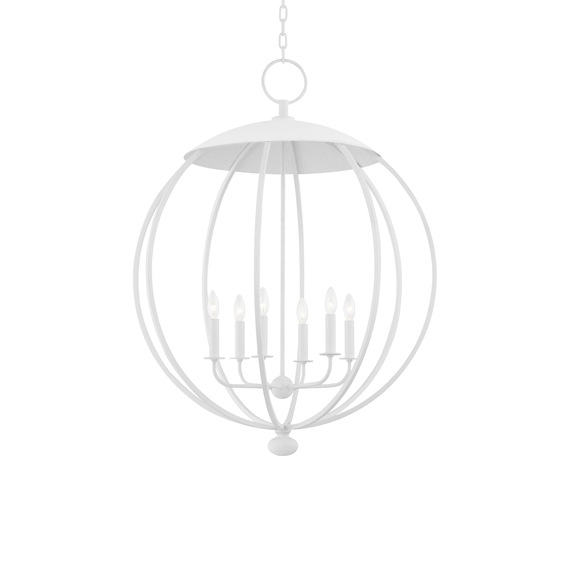 Wesley 6 - Light Dimmable Globe Chandelier