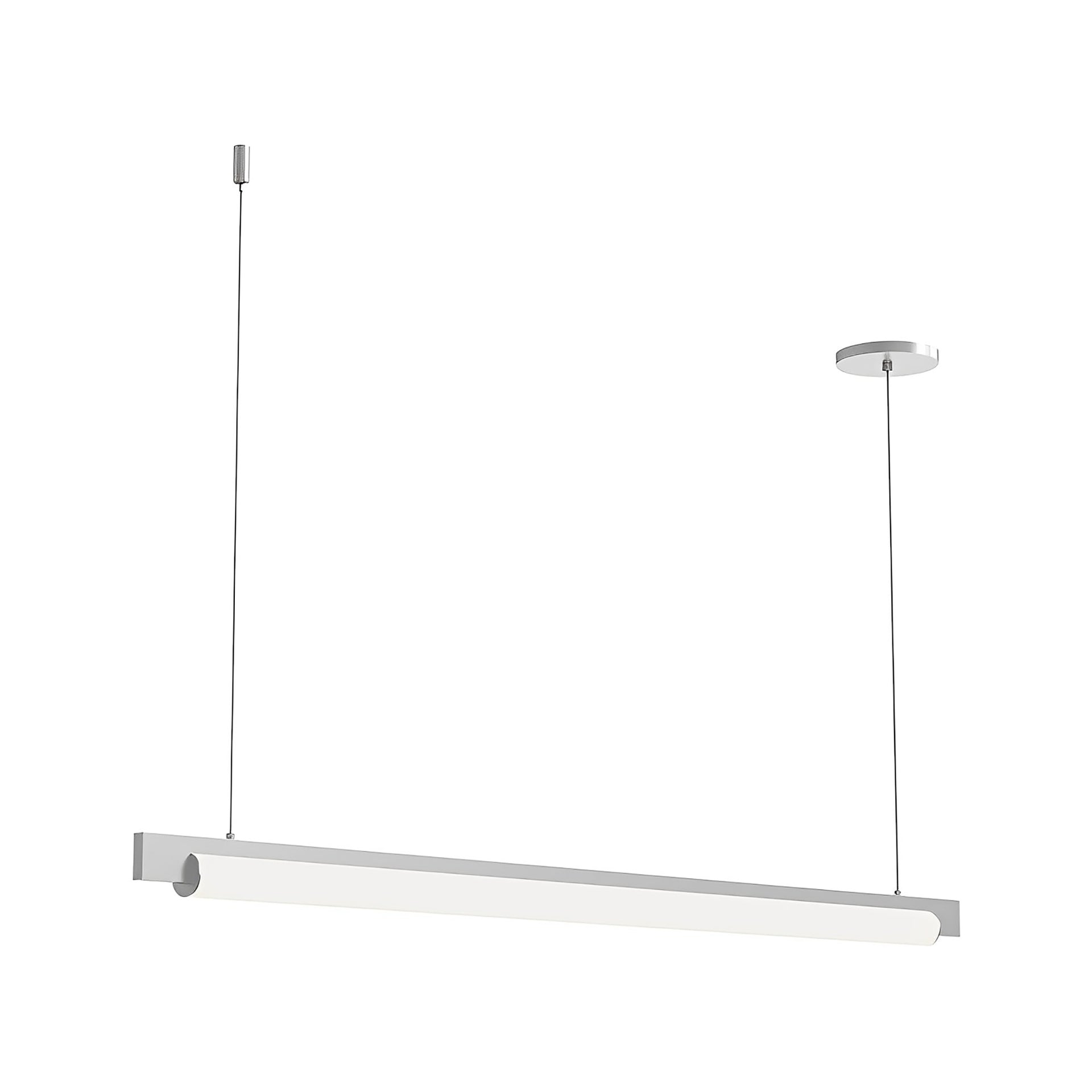 44-Inch Modern White Aluminum LED Indoor/Outdoor Pendant