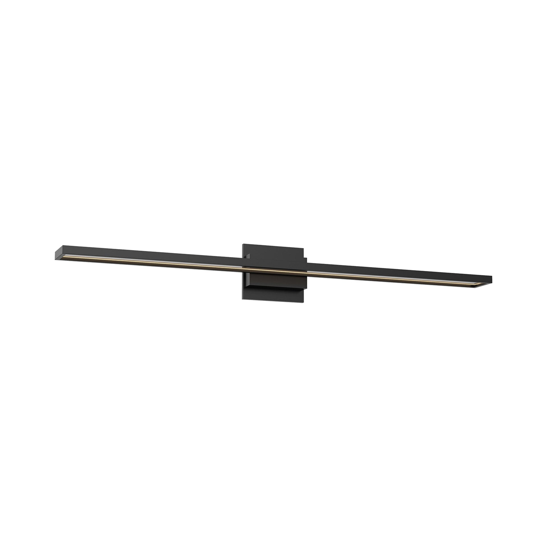 Black Dimmable LED Bathroom Vanity Light with Clear Acrylic Diffuser