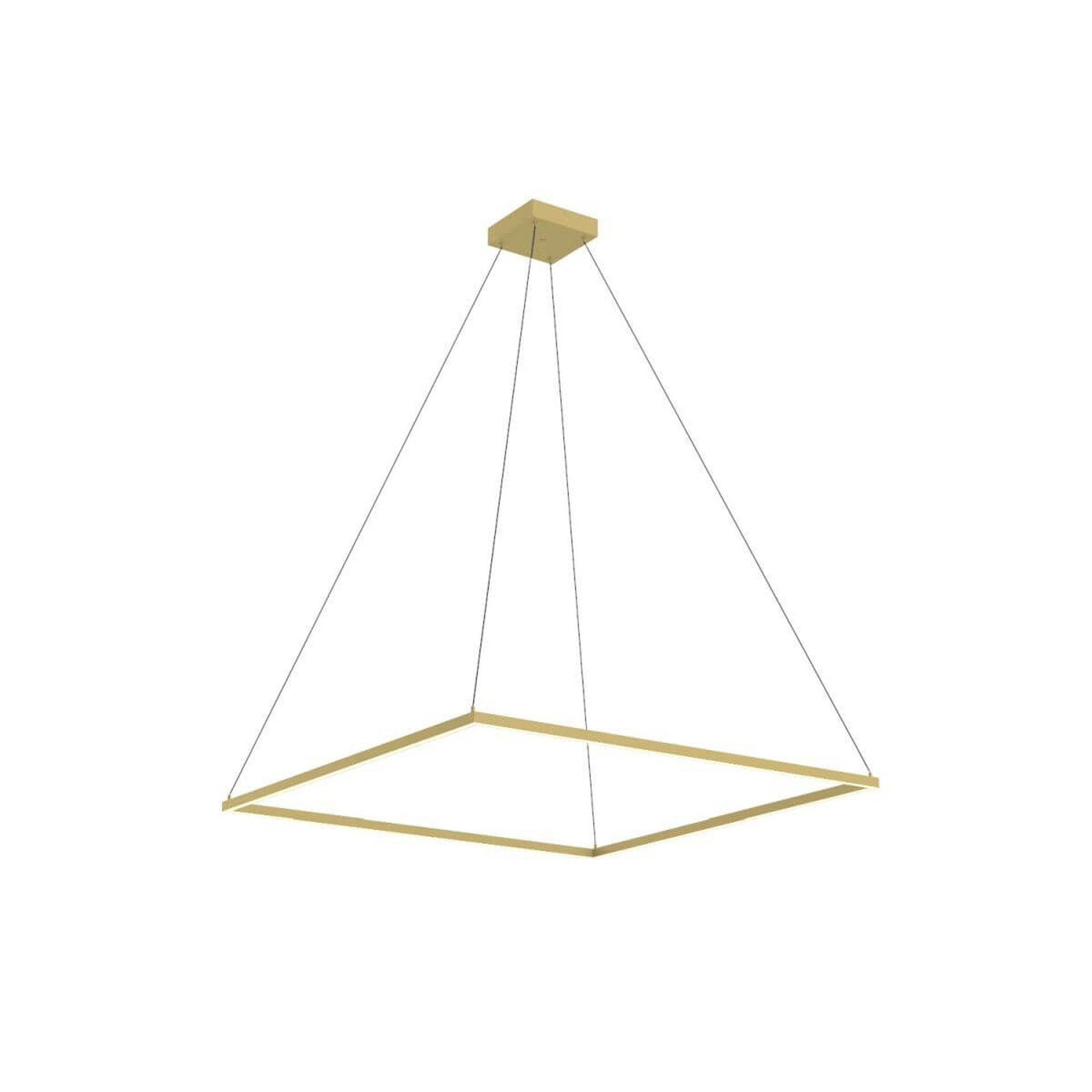 Piazza 1 - Light Brushed Gold LED Single Pendant