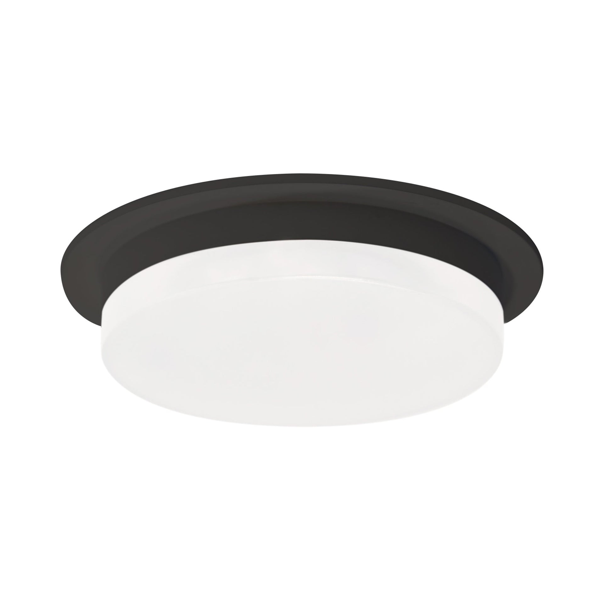 Stockton Slim Black Aluminum LED Drum Flush Mount