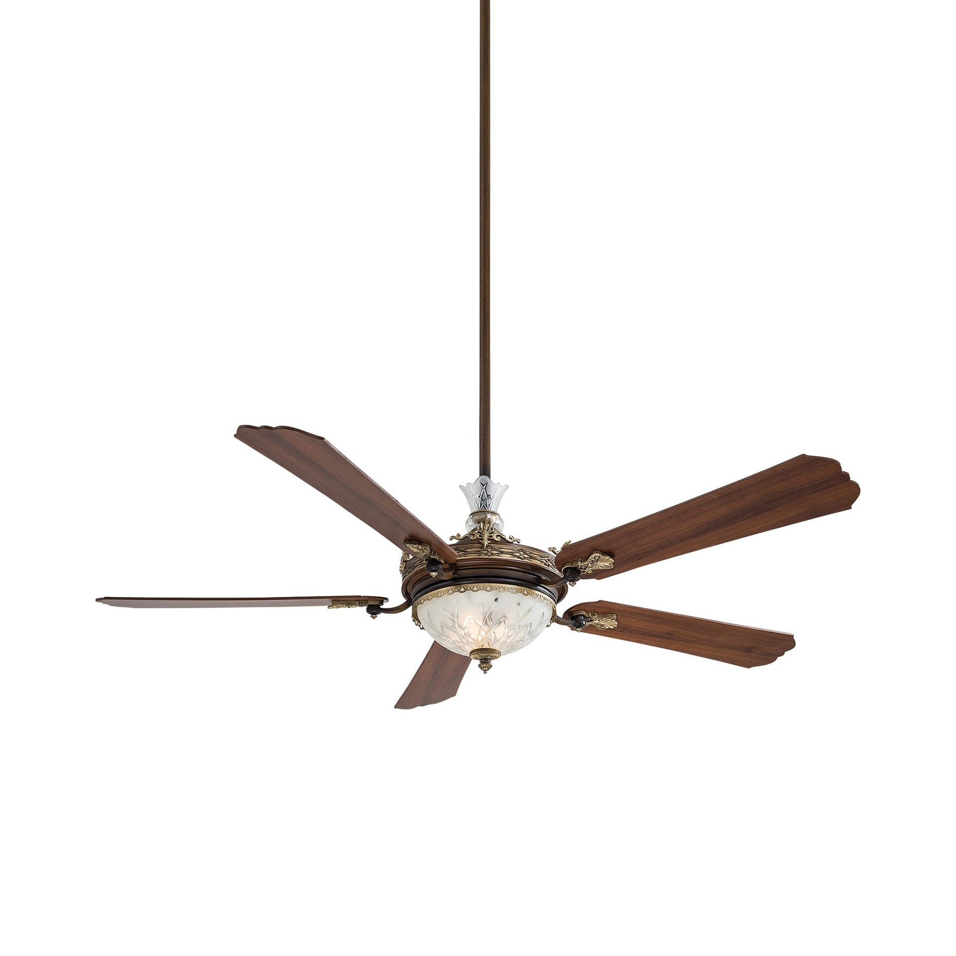 68" Cristafano 5 - Blade LED Standard Ceiling Fan with Wall Control and Light Kit Included