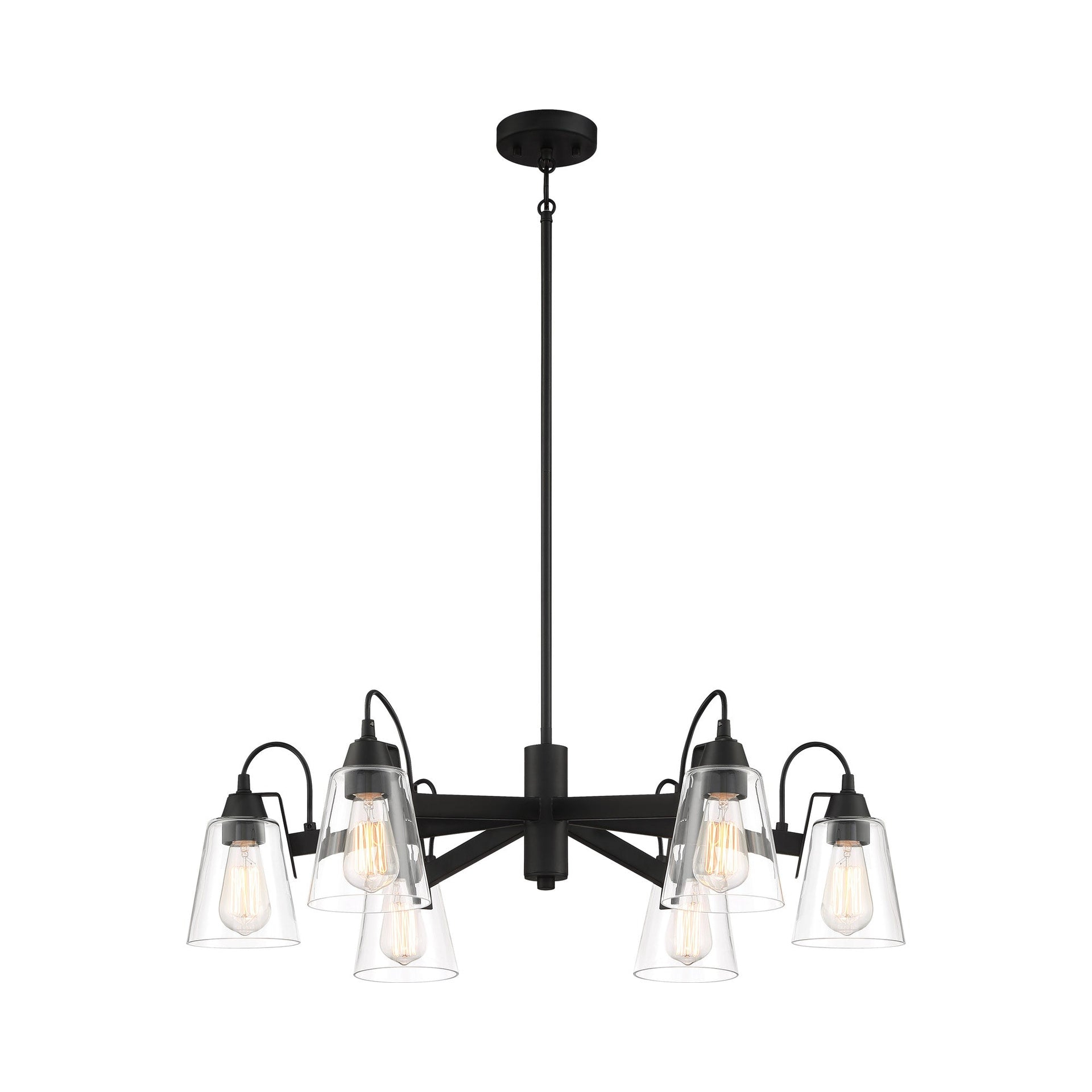 Minka Lavery Minka Lavery Beckonridge Coal With Clear Chandelier