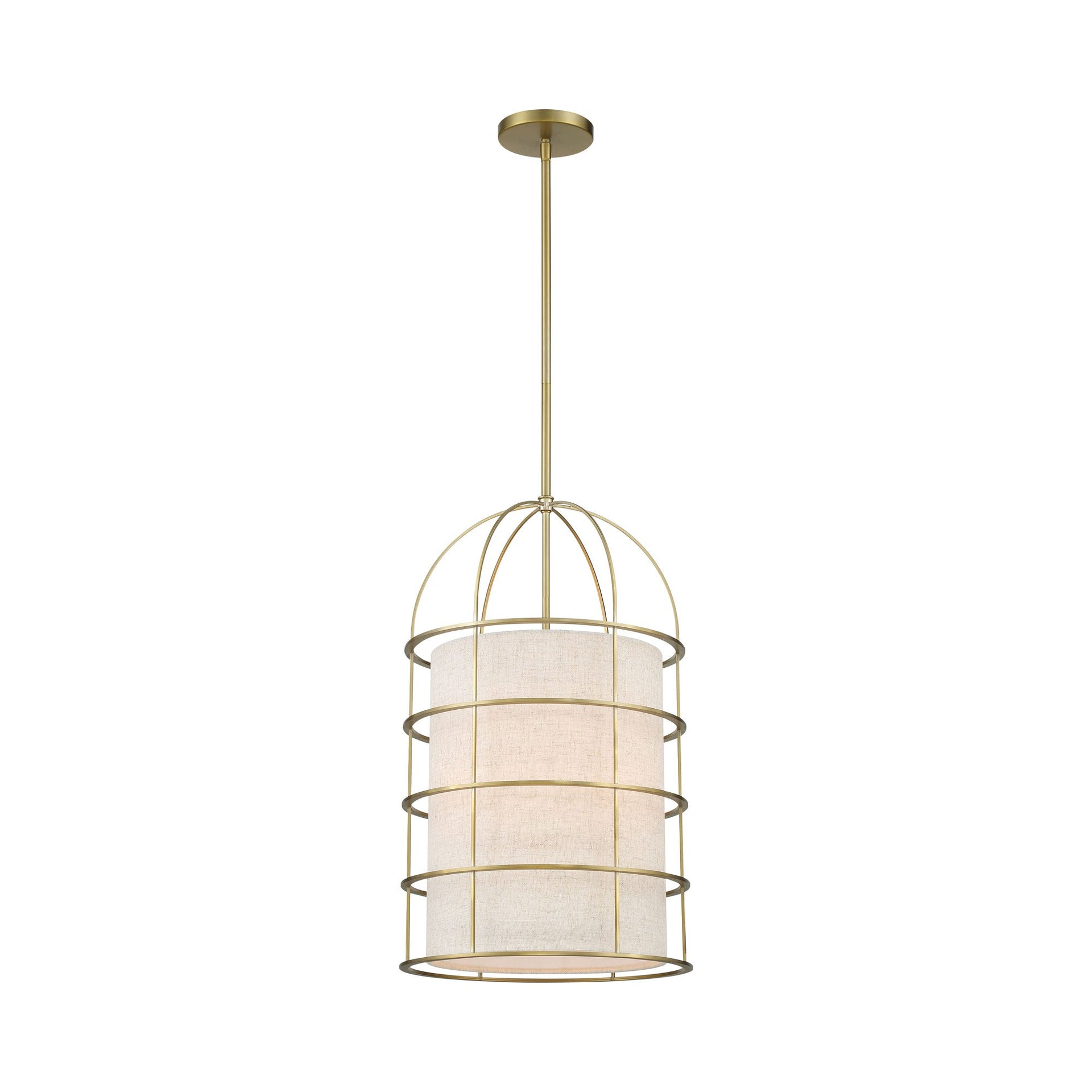 2154-695-Minka Lavery-Gateway Park - 4 Light Pendant-23.5 Inches Tall and 14 Inches Wide-Soft Brass Finish